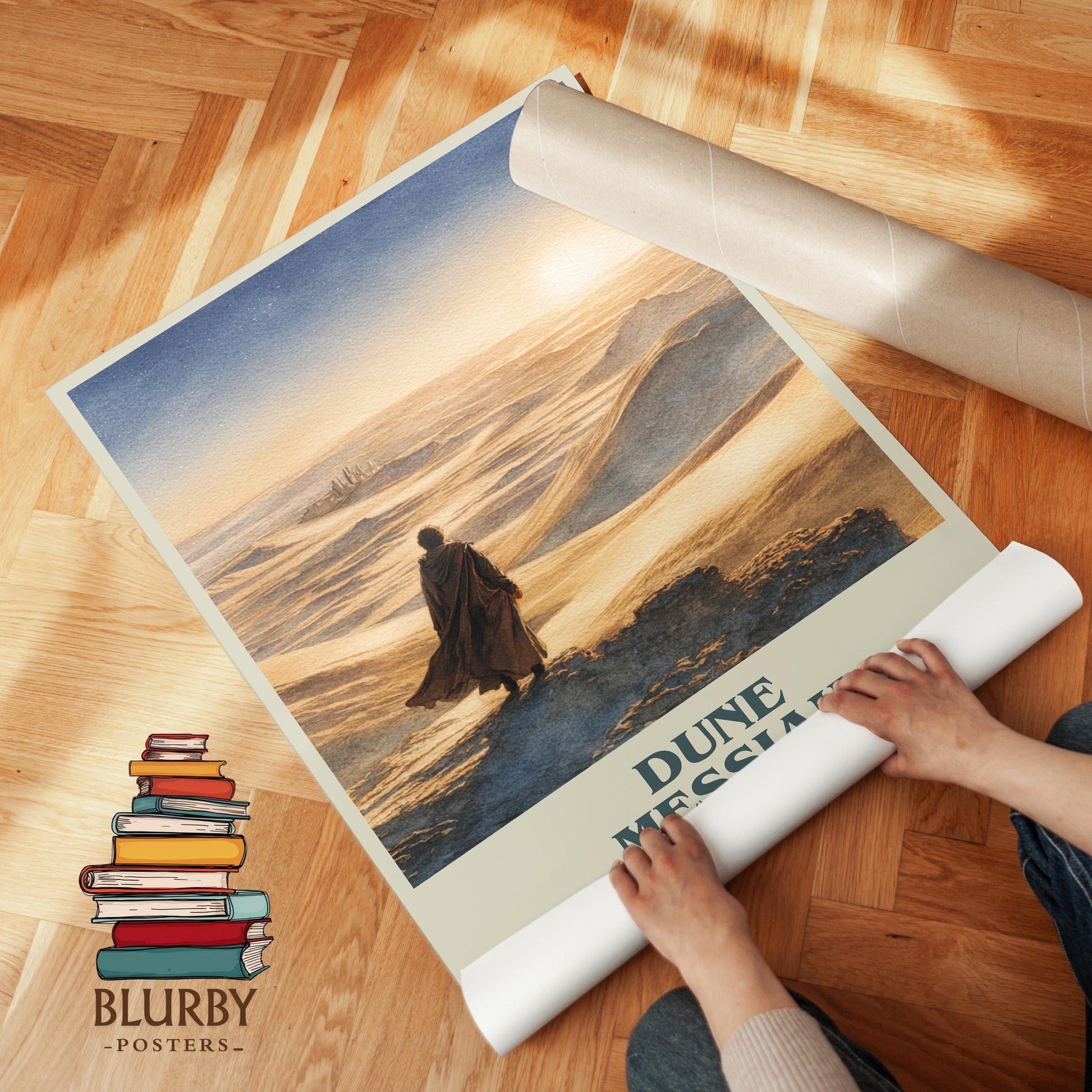 Dune Messiah book cover poster paired in gallery wall – literary art prints
