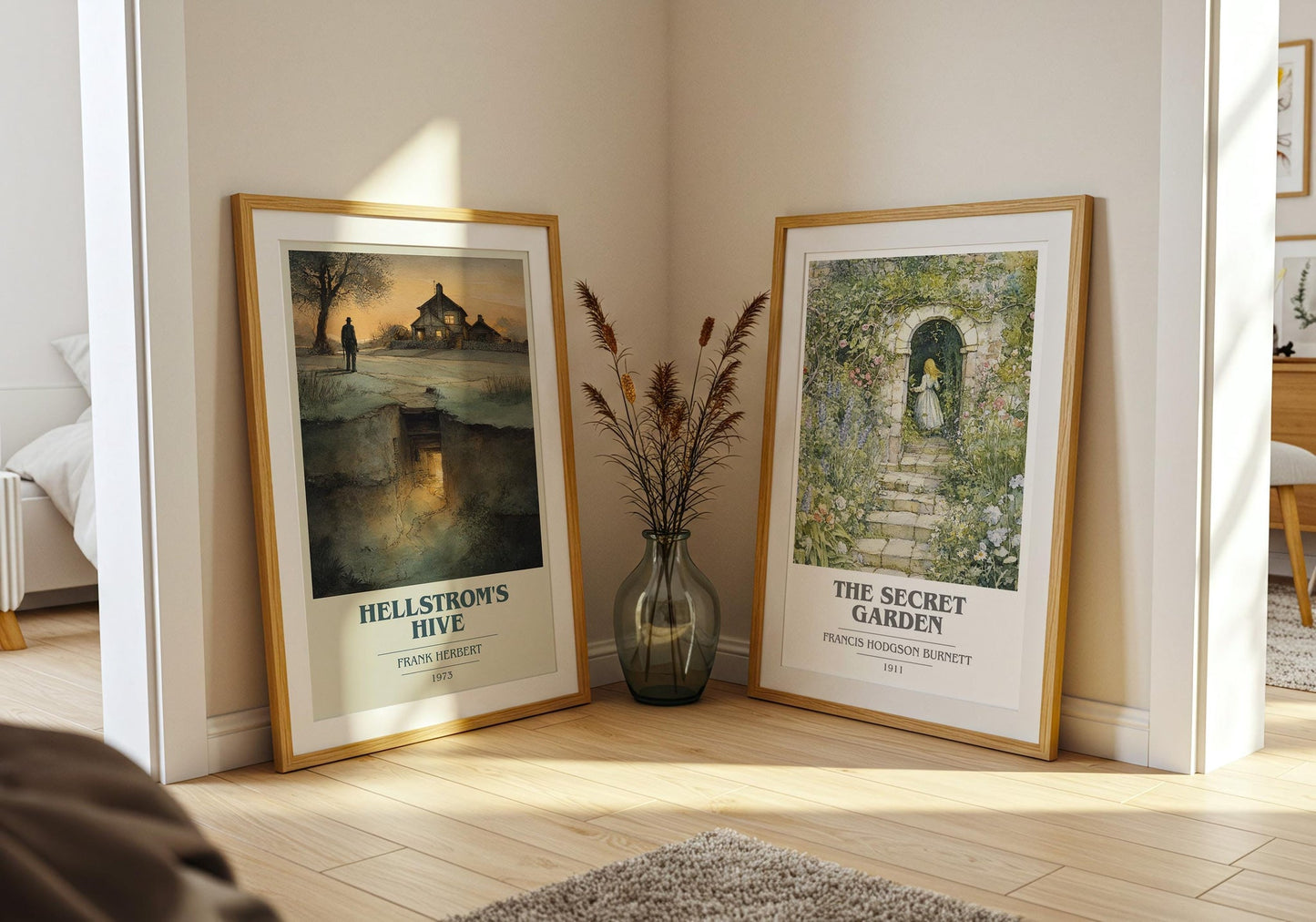 Hellstrom's Hive book cover poster paired in gallery wall – literary art prints