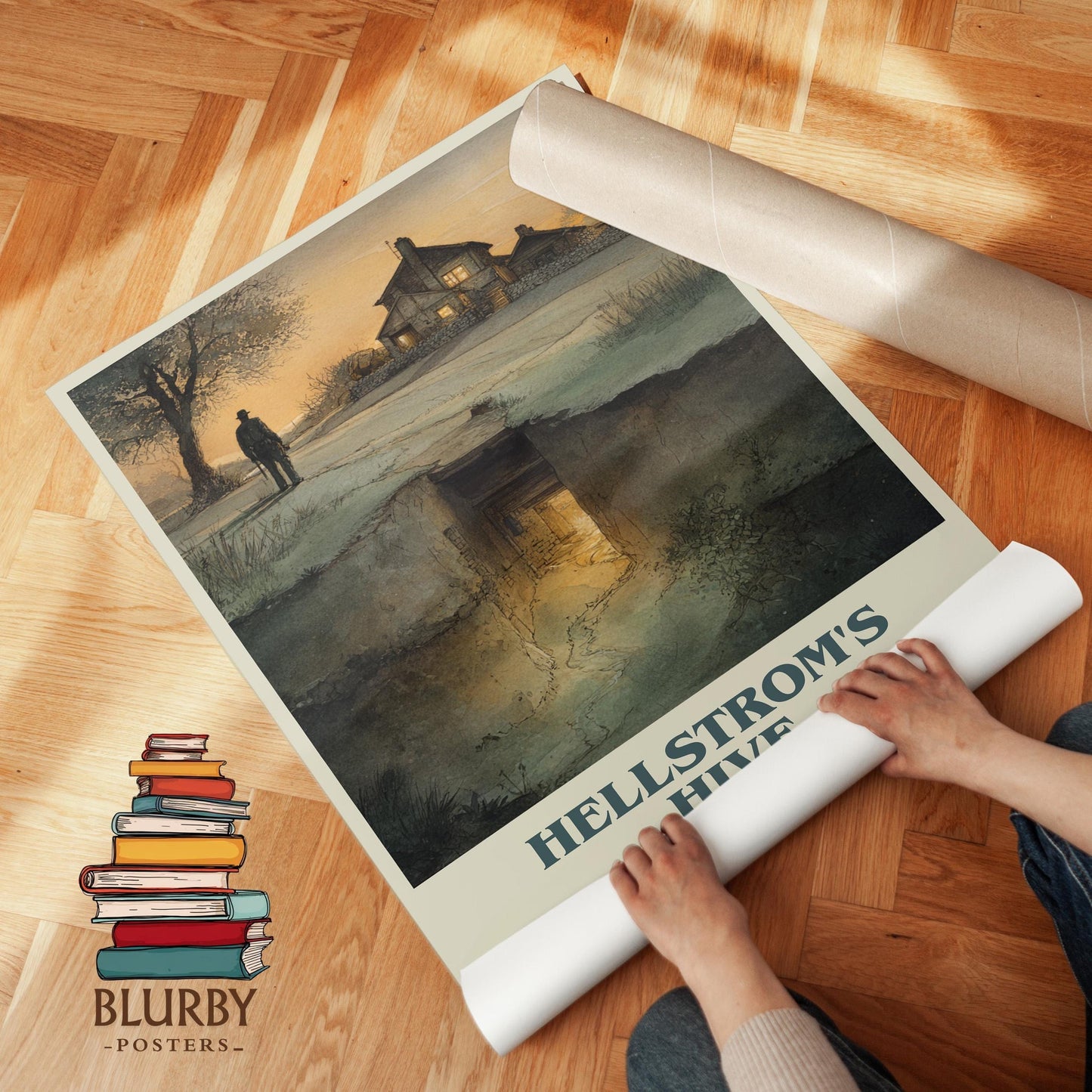 Hellstrom's Hive book poster packaging – museum-quality print rolled in protective tube