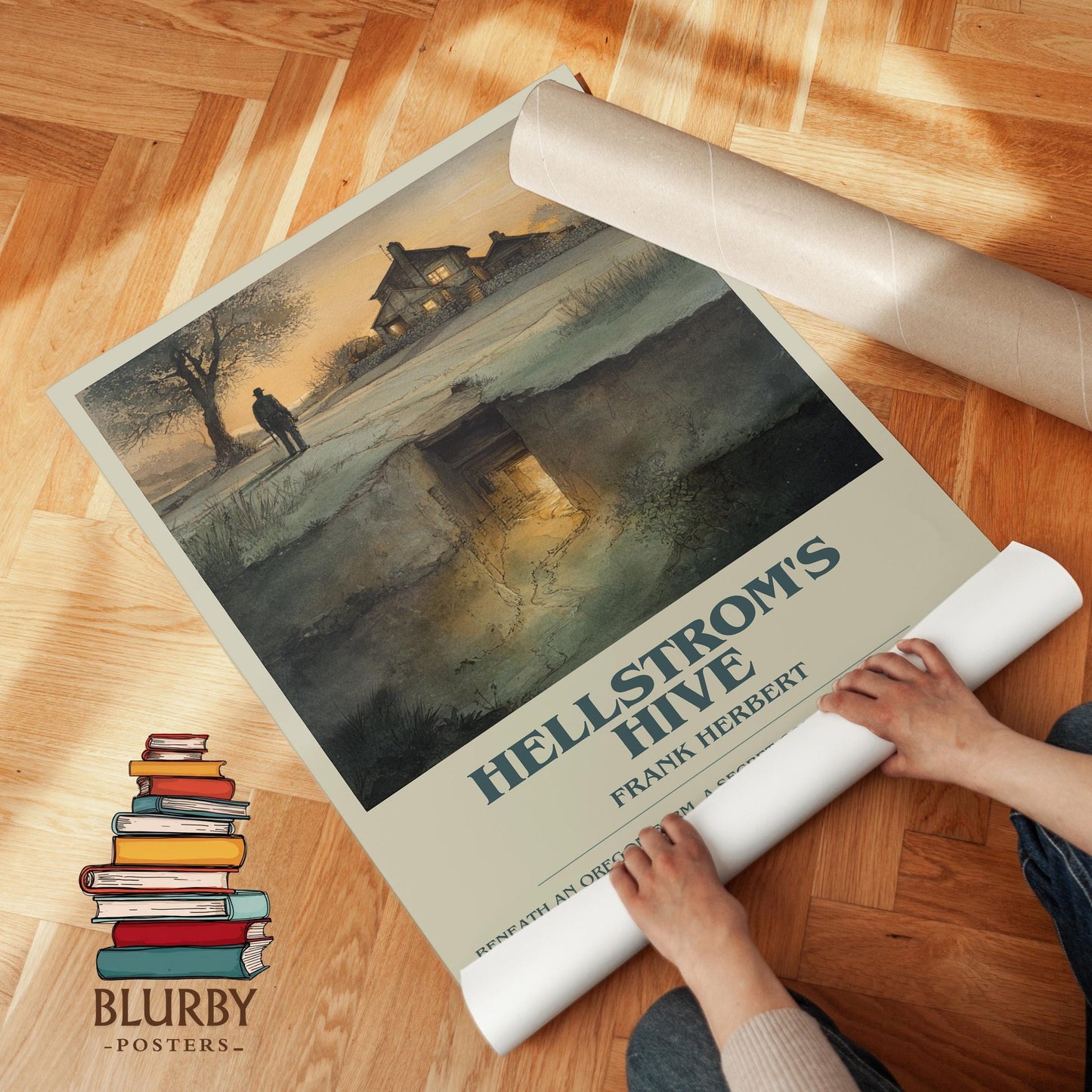 Hellstrom's Hive book poster packaging – museum-quality print rolled in protective tube