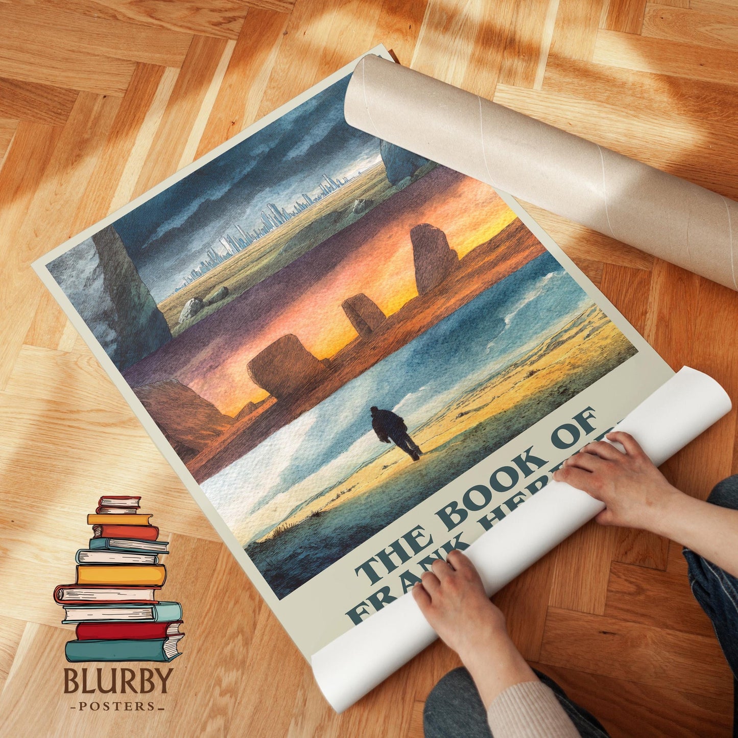 The Book of Frank Herbert book poster packaging – museum-quality print rolled in protective tube