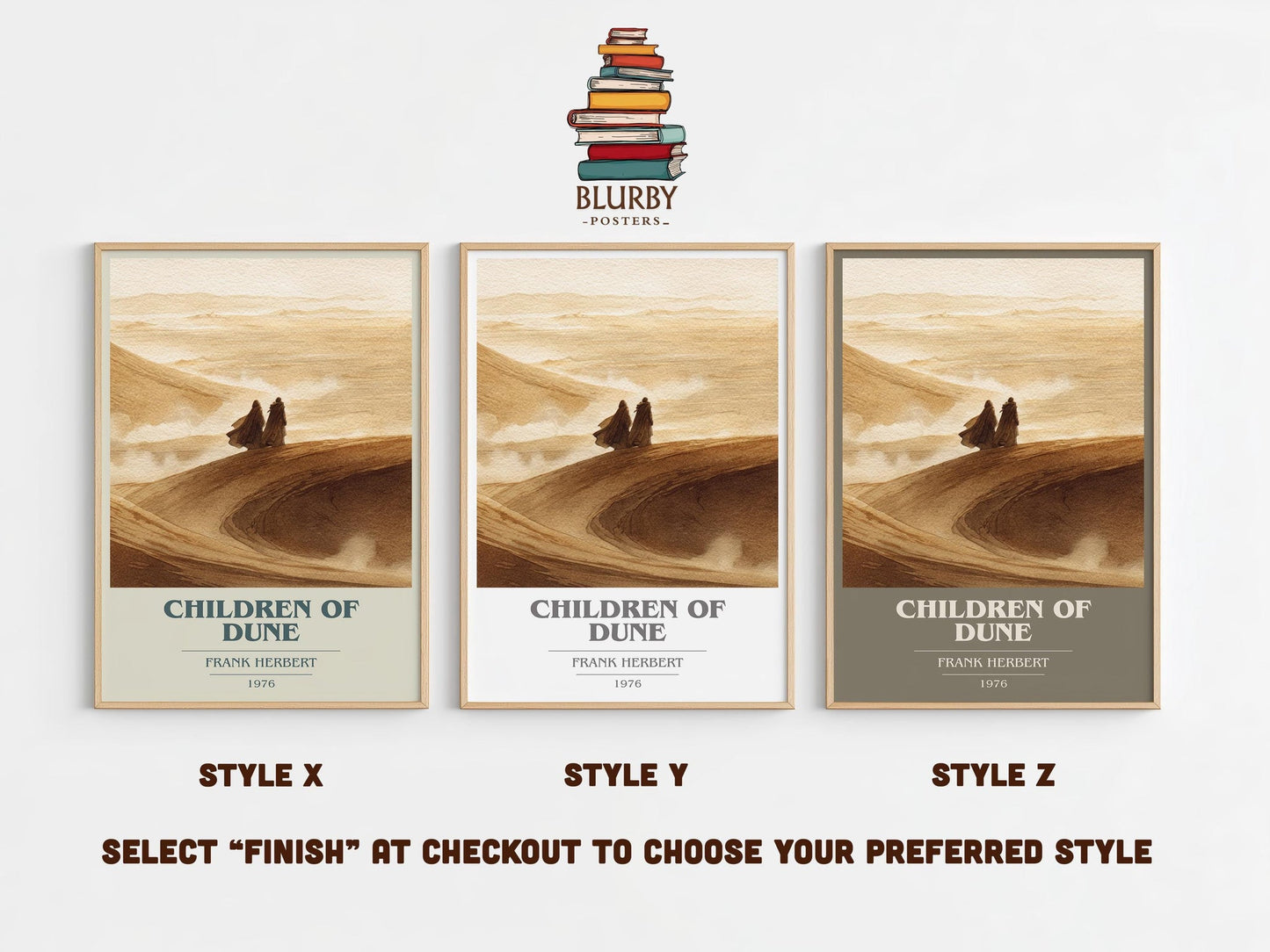 Children of Dune book cover poster colour and style options – Frank Herbert book art