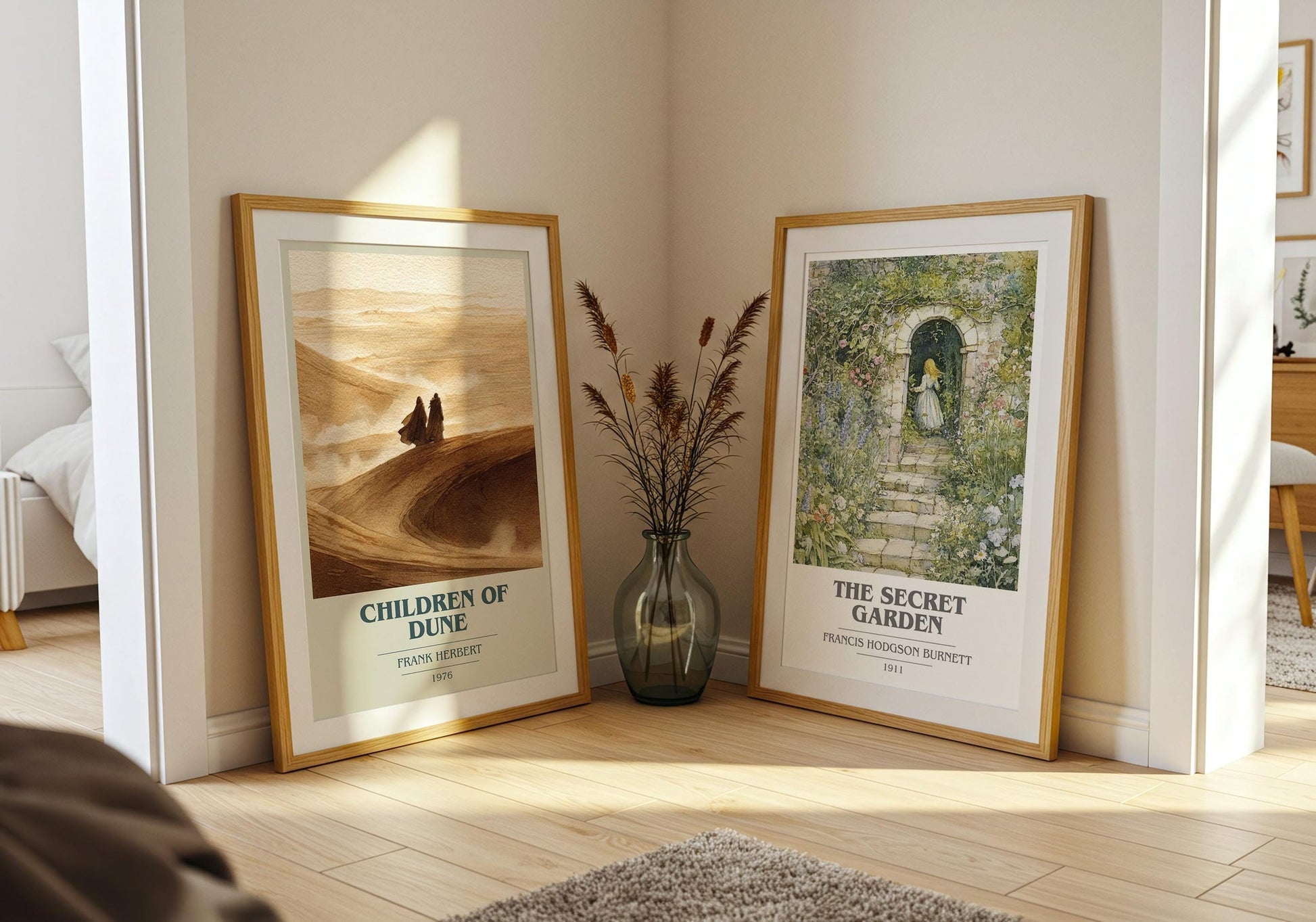 Children of Dune book cover poster paired in gallery wall – literary art prints