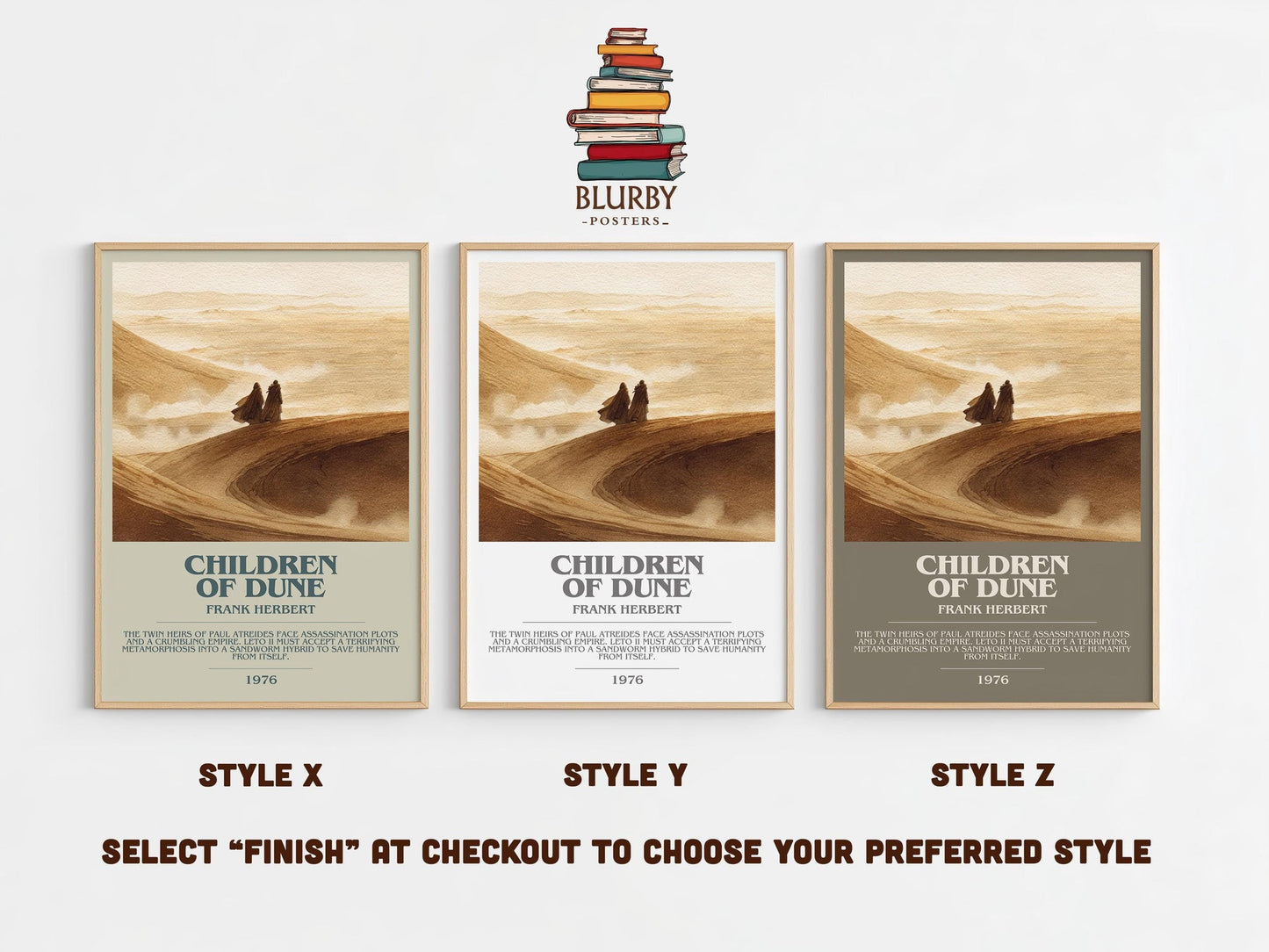 Children of Dune bookish poster colour and style options – Frank Herbert book art