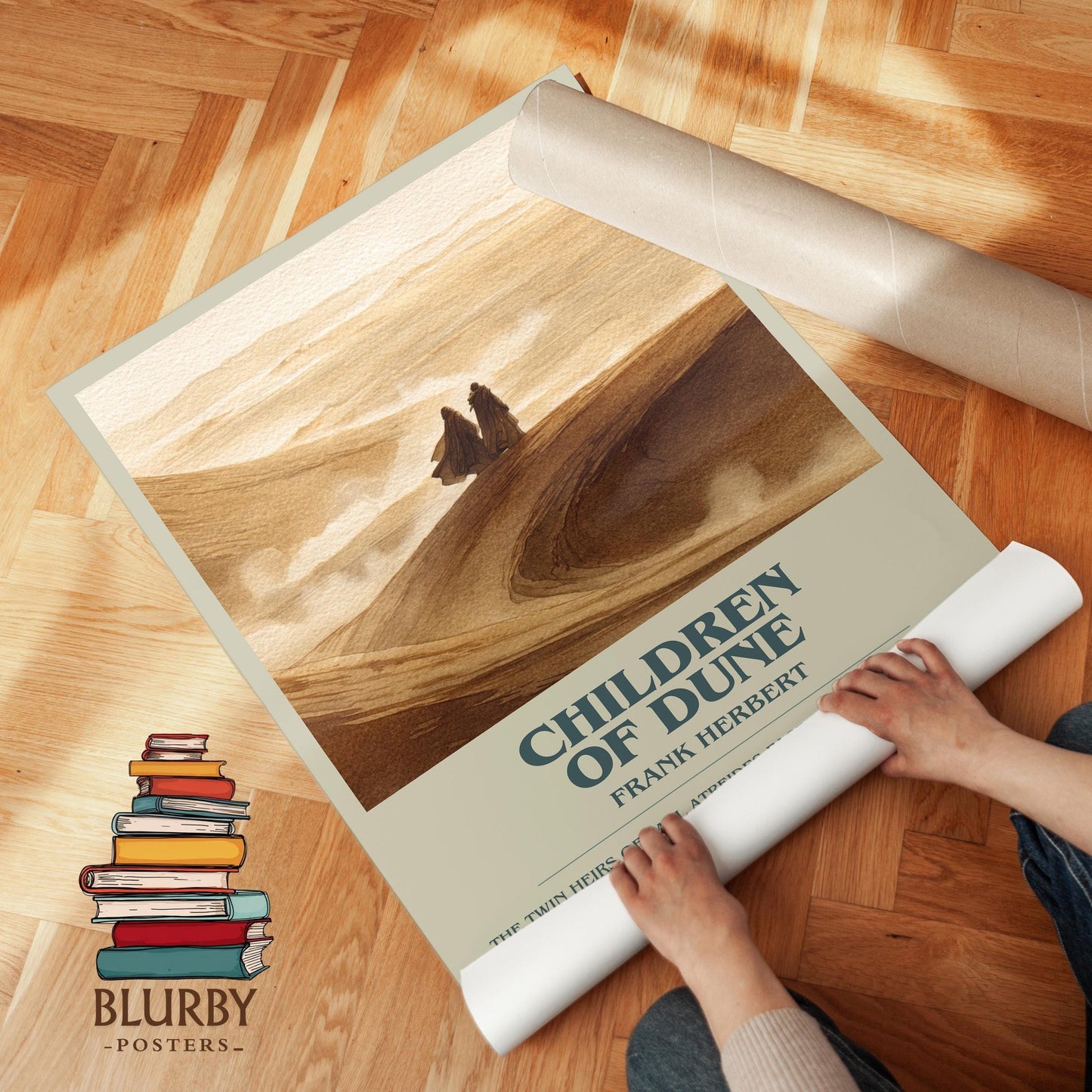 Children of Dune book poster packaging – museum-quality print rolled in protective tube