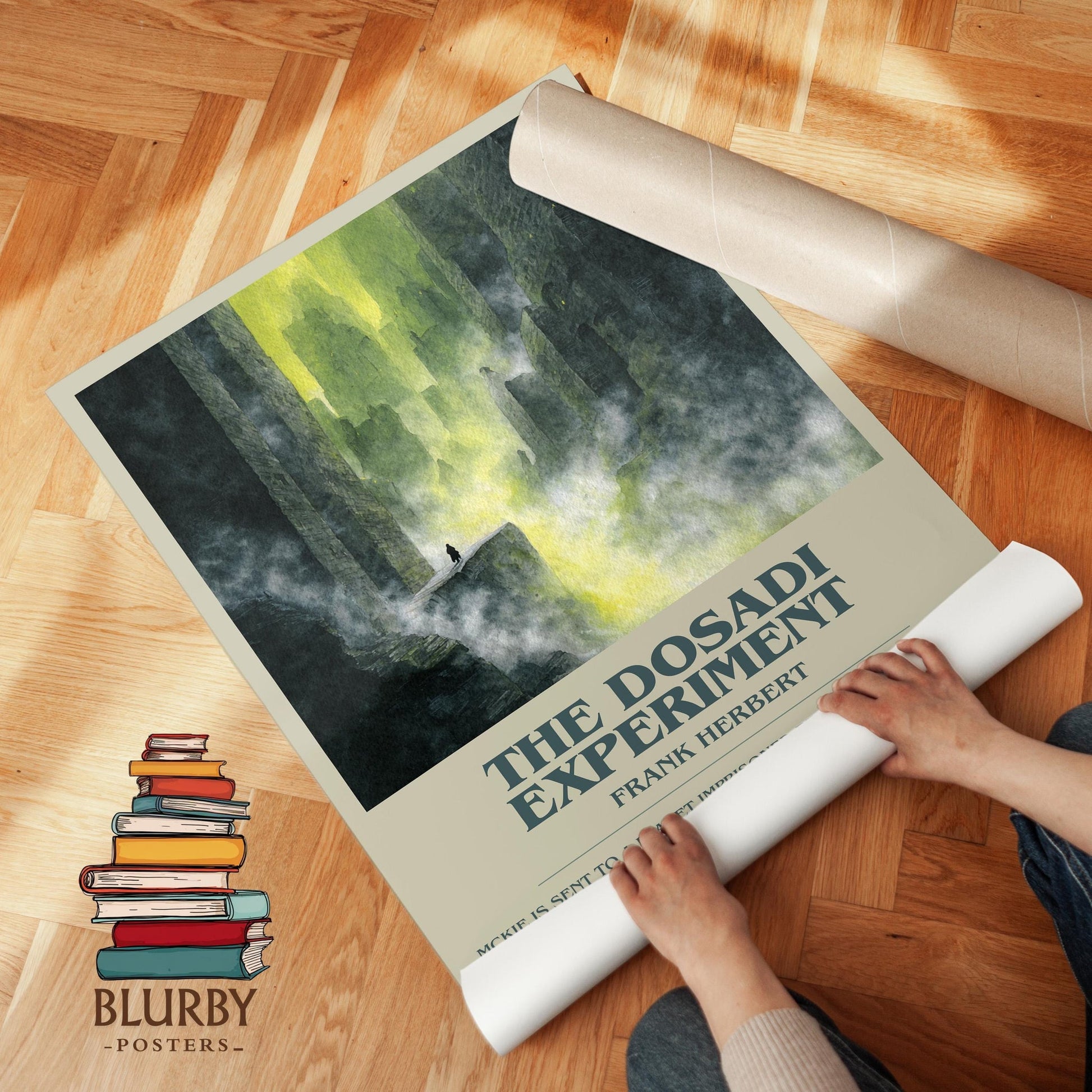 The Dosadi Experiment book poster packaging – museum-quality print rolled in protective tube