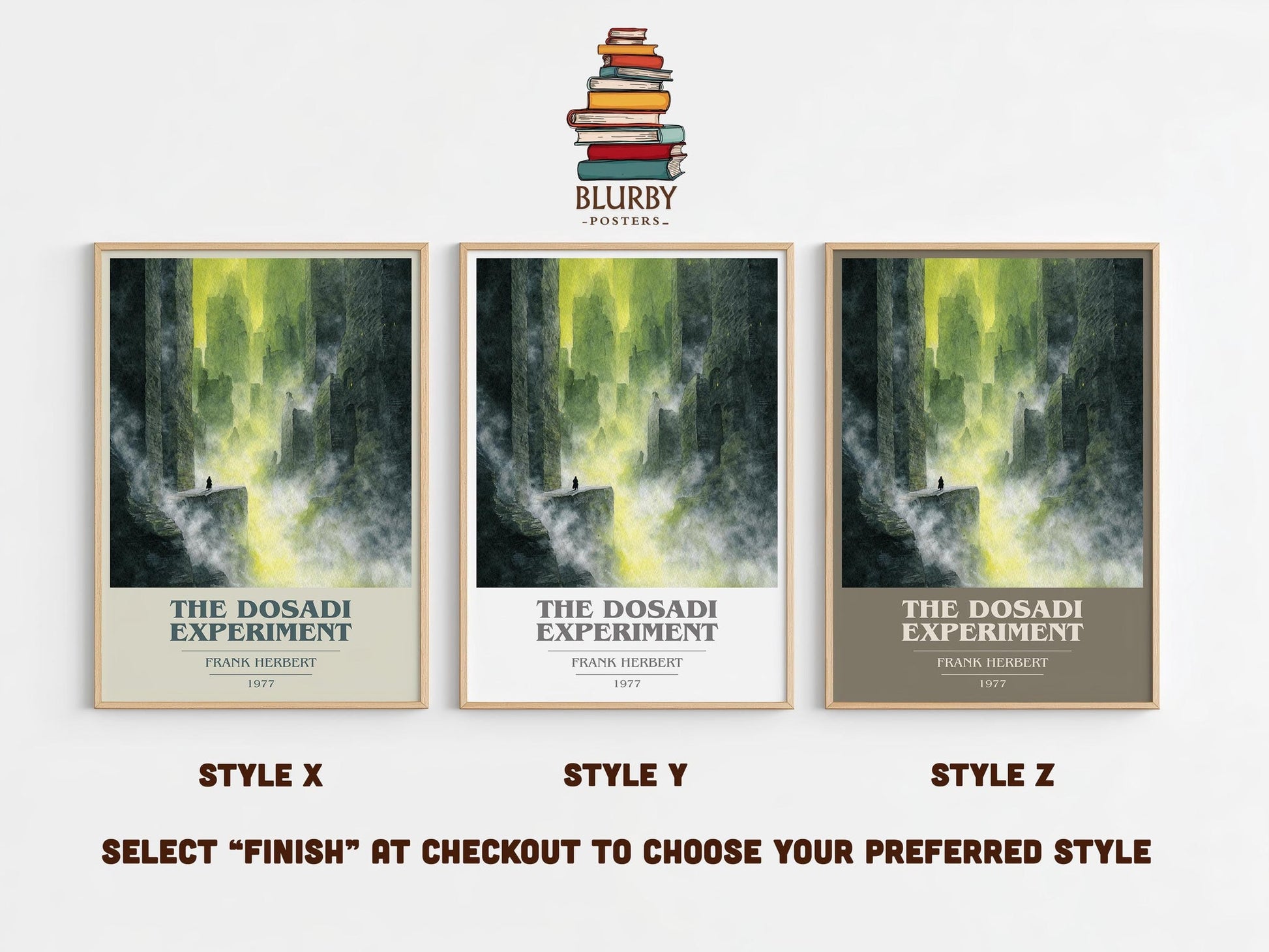 The Dosadi Experiment book cover print in frame leaning in hallway – sci fi wall art