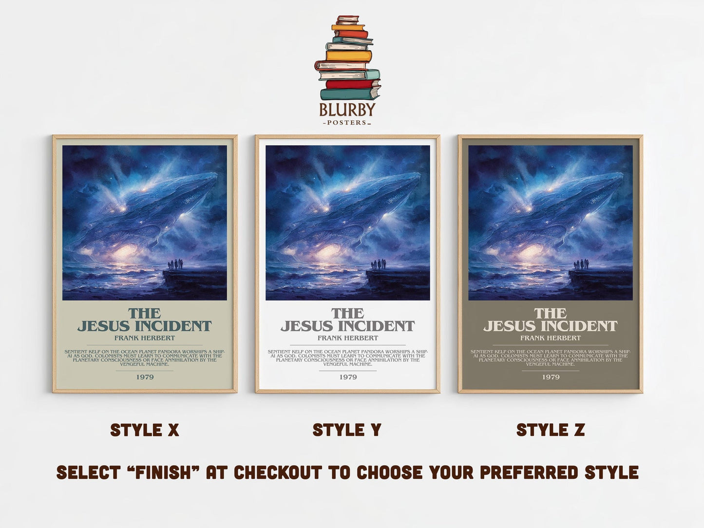 The Jesus Incident bookish poster colour and style options – Frank Herbert book art