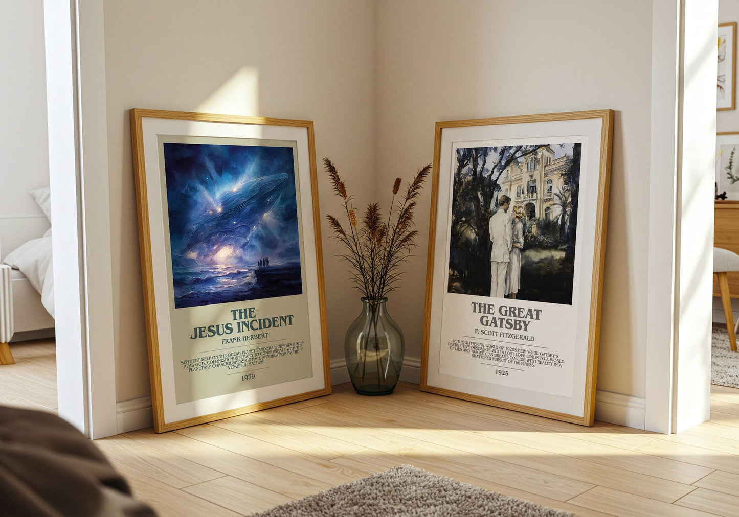 The Jesus Incident bookish poster paired in gallery wall – literary art prints