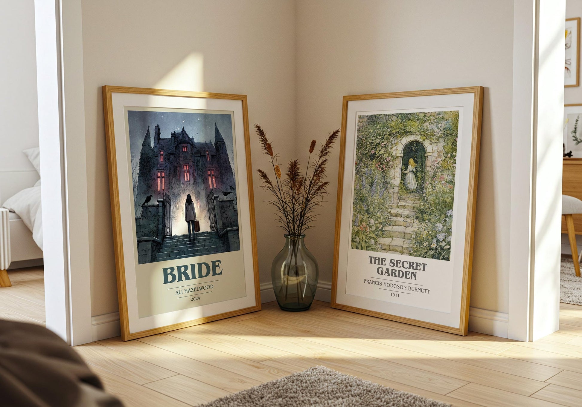 Bride book cover poster paired in gallery wall – literary art prints