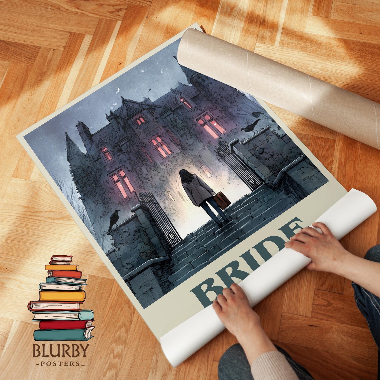 Bride book poster packaging – museum-quality print rolled in protective tube
