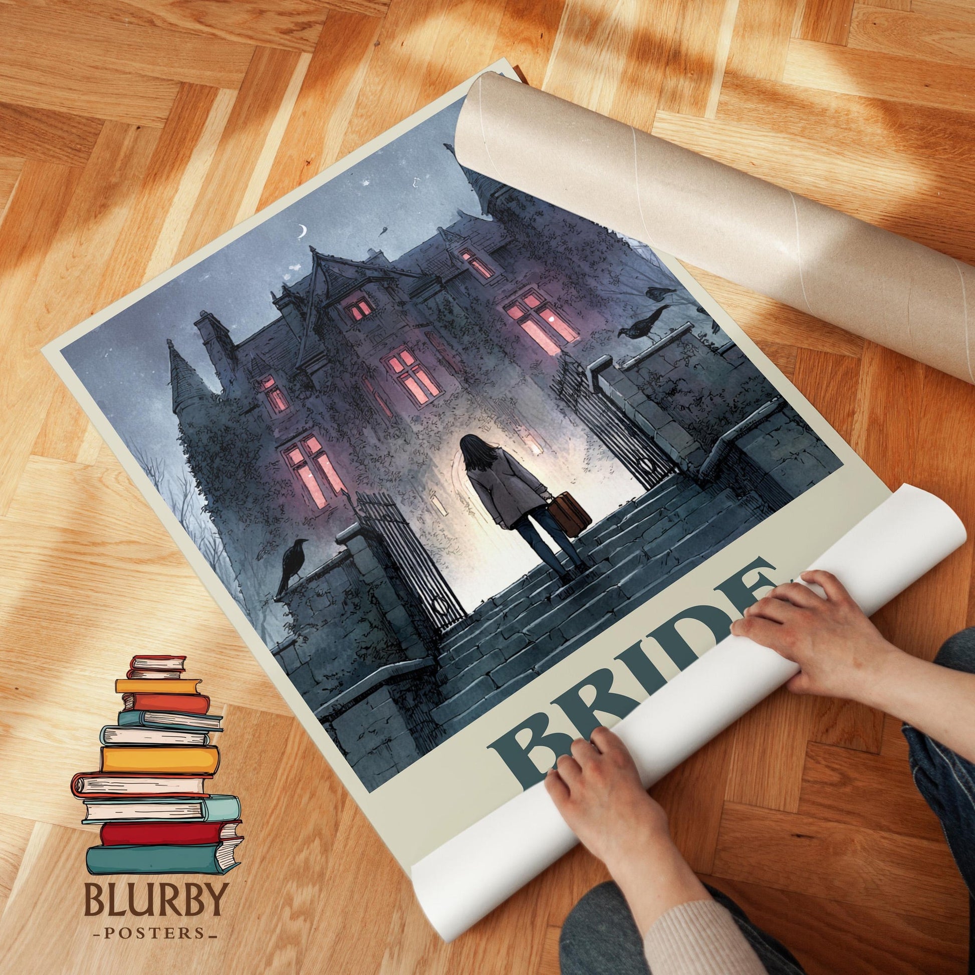 Bride book poster packaging – museum-quality print rolled in protective tube
