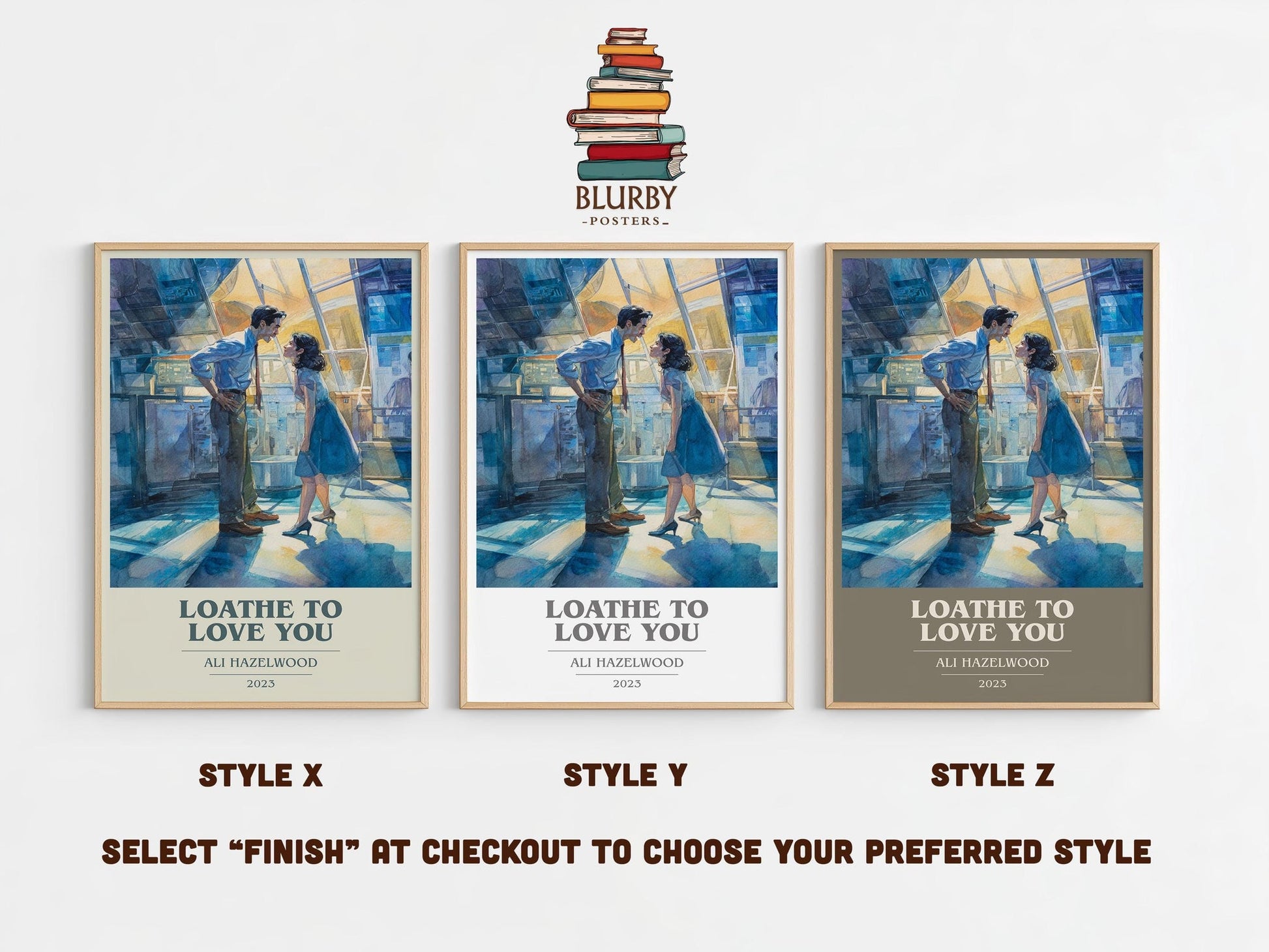 Loathe to Love You book cover poster colour and style options – Ali Hazelwood book art
