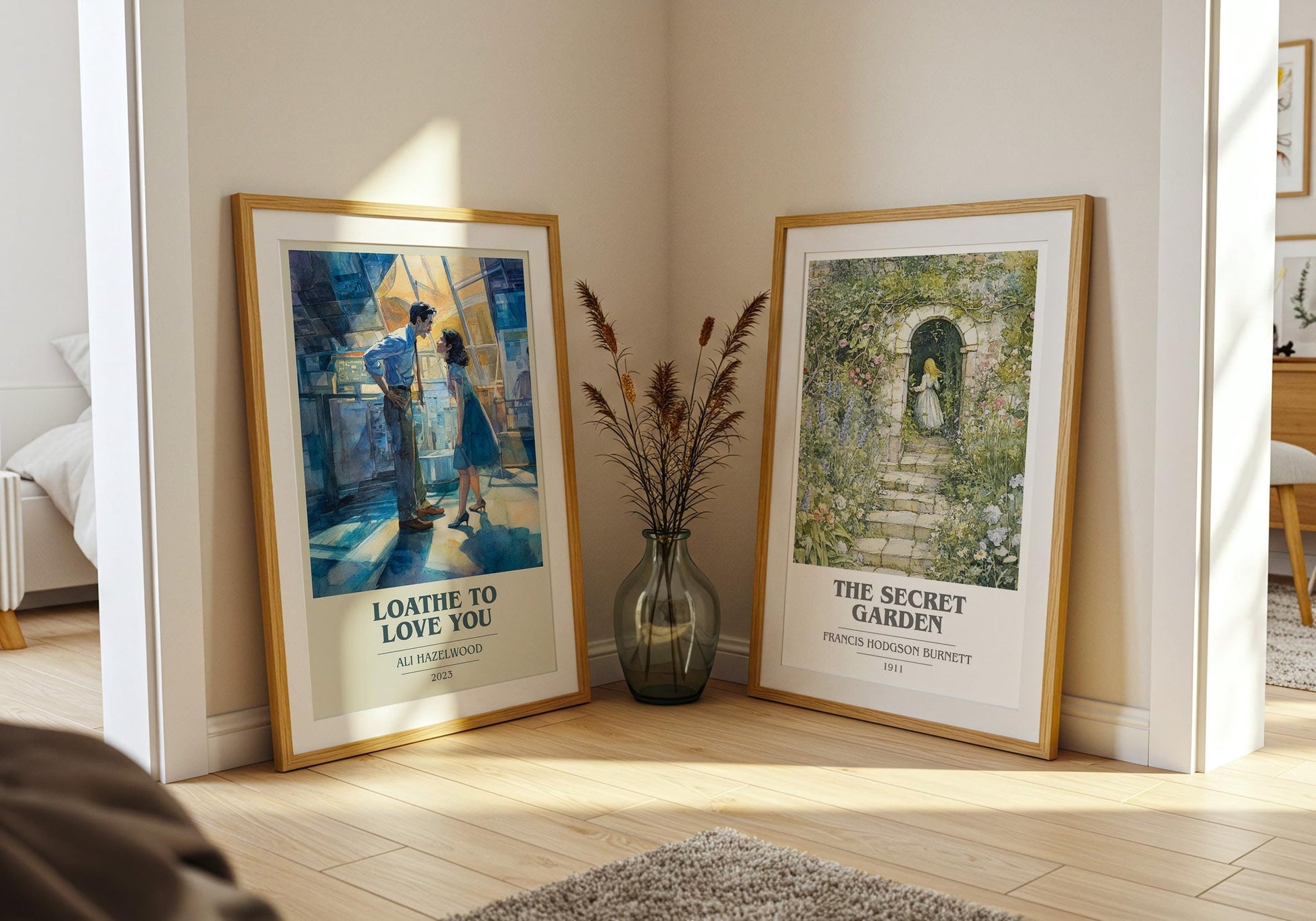 Loathe to Love You book cover poster paired in gallery wall – literary art prints