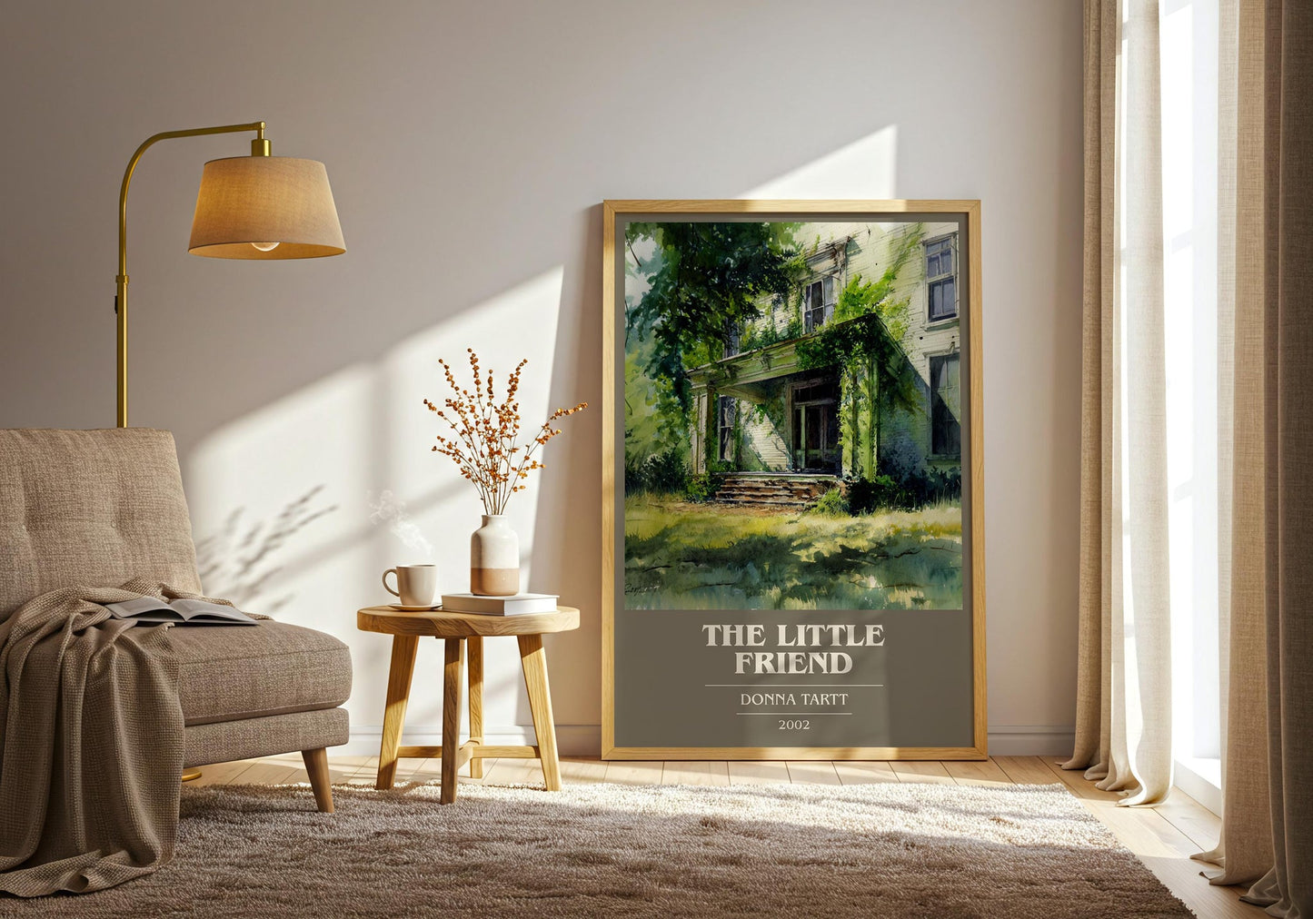 The Little Friend book cover print on bookshelf – Donna Tartt fan gift