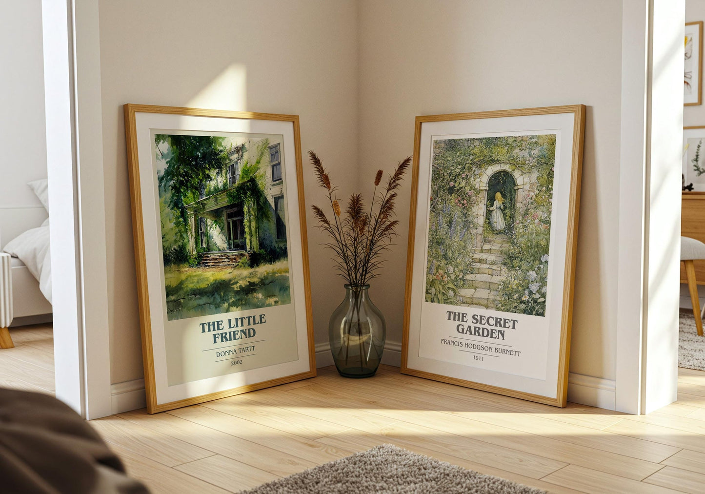 The Little Friend book cover poster paired in gallery wall – literary art prints