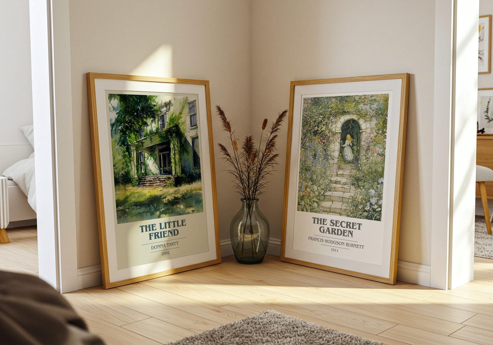 The Little Friend book cover poster paired in gallery wall – literary art prints