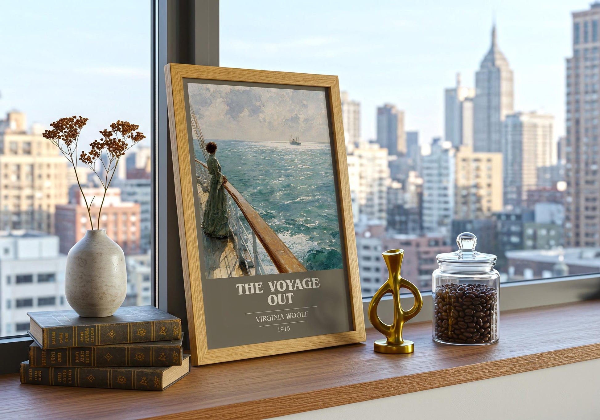 The Voyage Out book cover book poster framed on wall – mystery wall art
