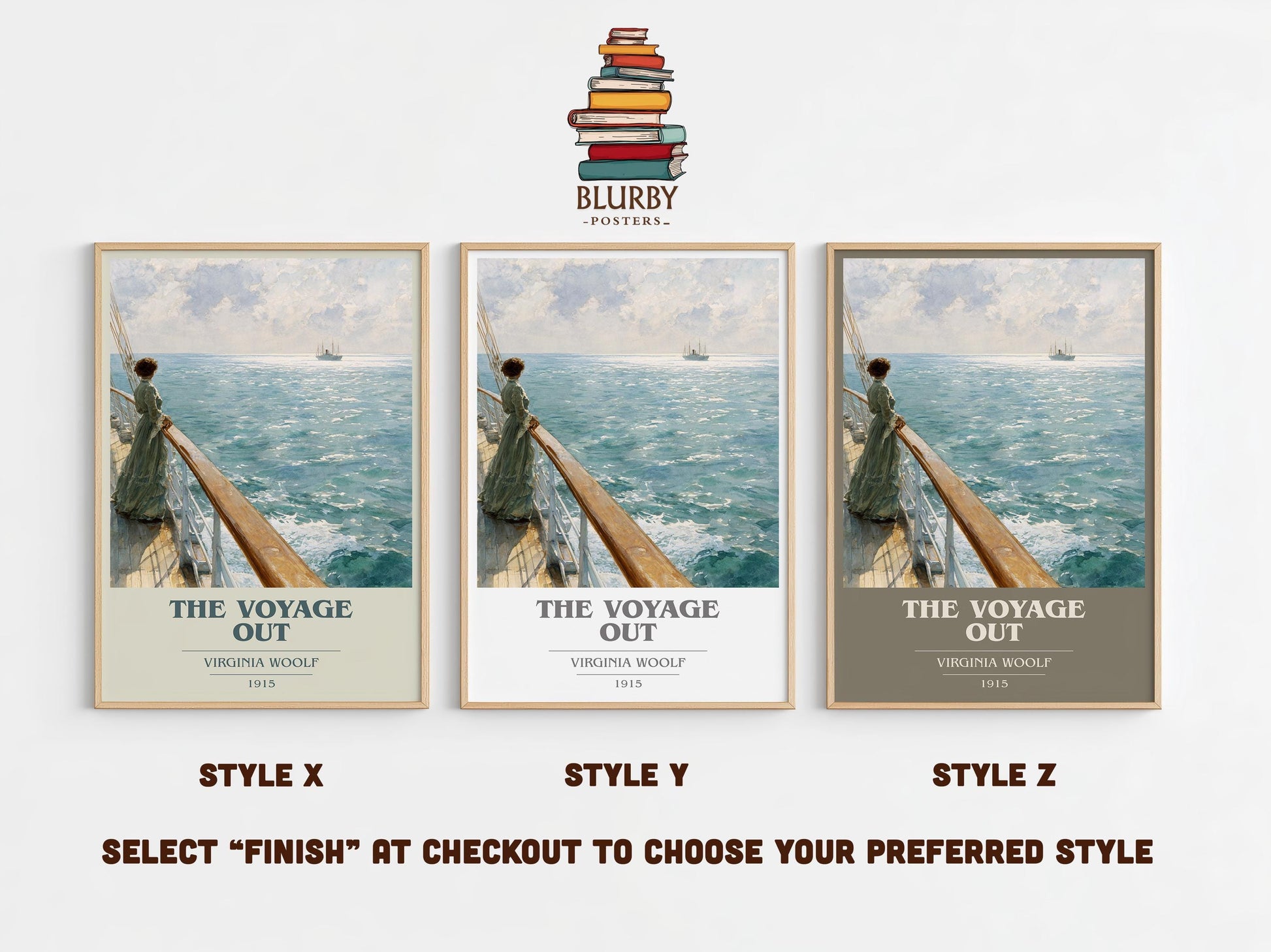 The Voyage Out by Virginia Woolf | Book Poster | Literary Art Gift For Book Lover | Novel Inspired Wall Art | Free Delivery