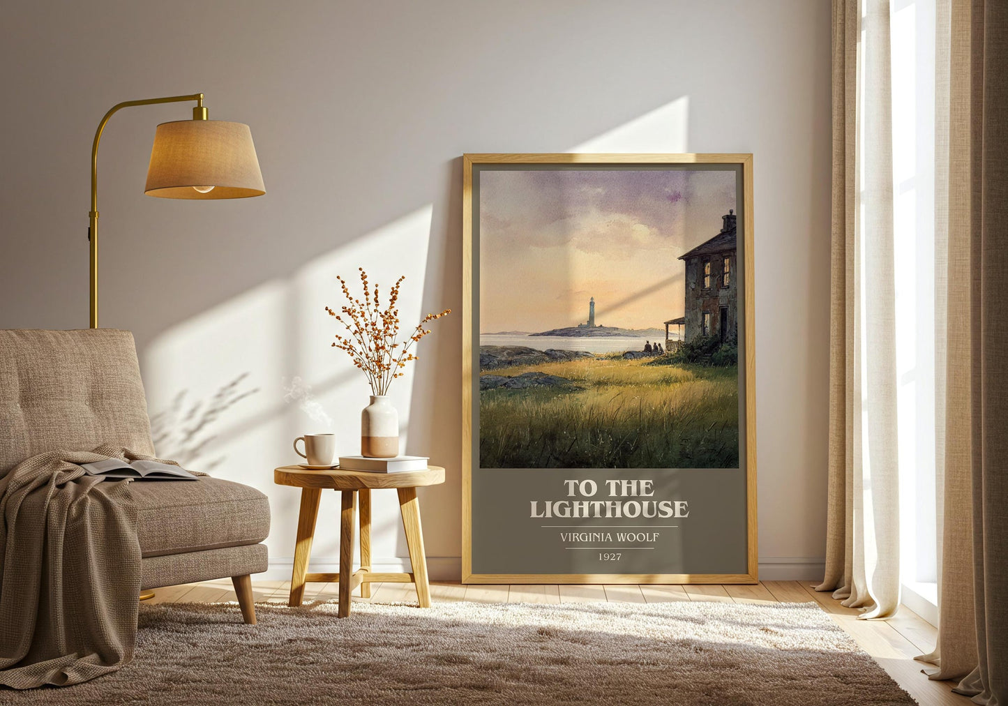 To the Lighthouse book cover book poster framed on wall – non fiction wall art