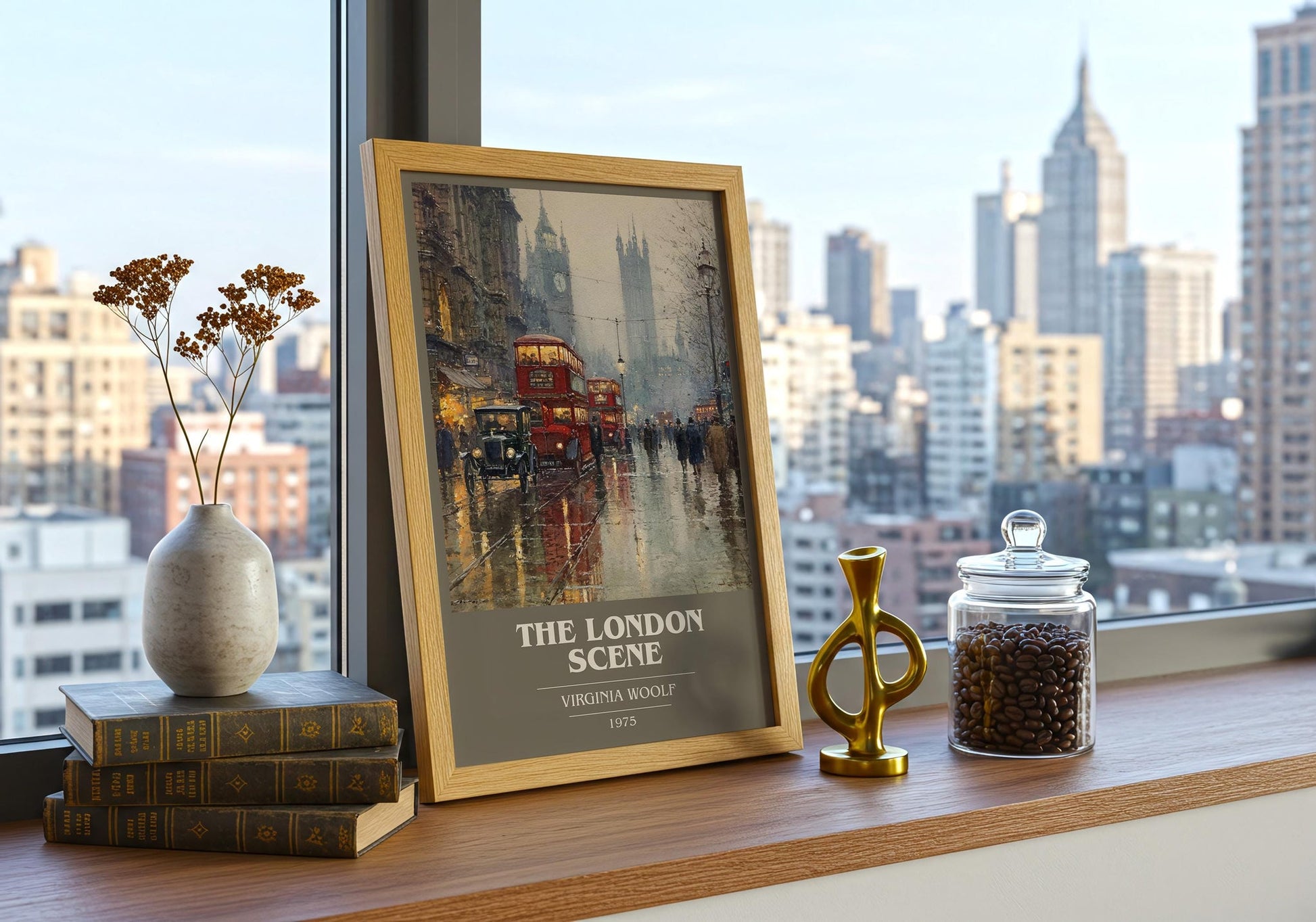 The London Scene book cover book poster framed on wall – classic literature wall art