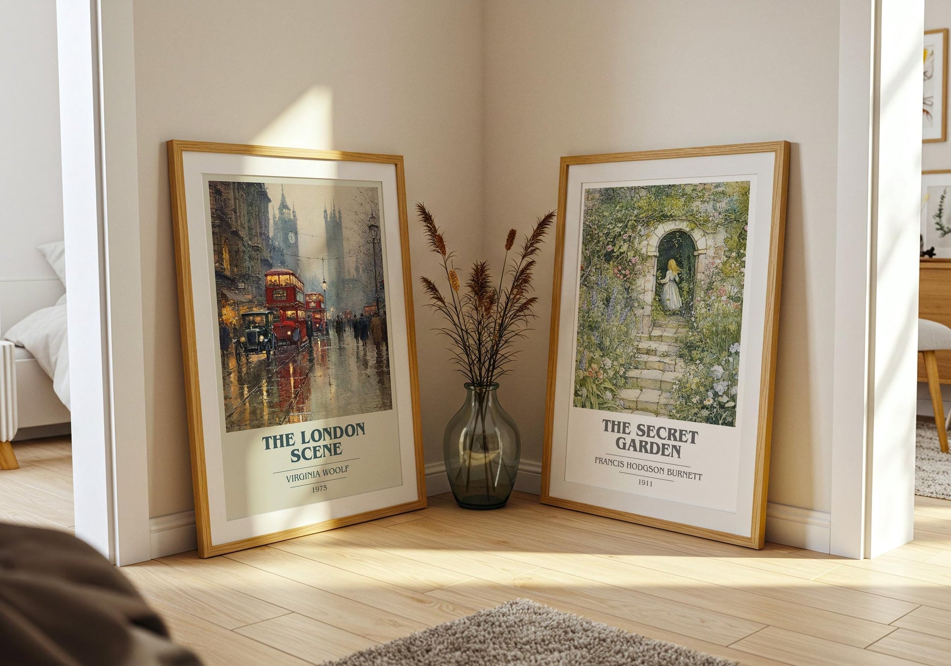 The London Scene book cover poster paired in gallery wall – literary art prints