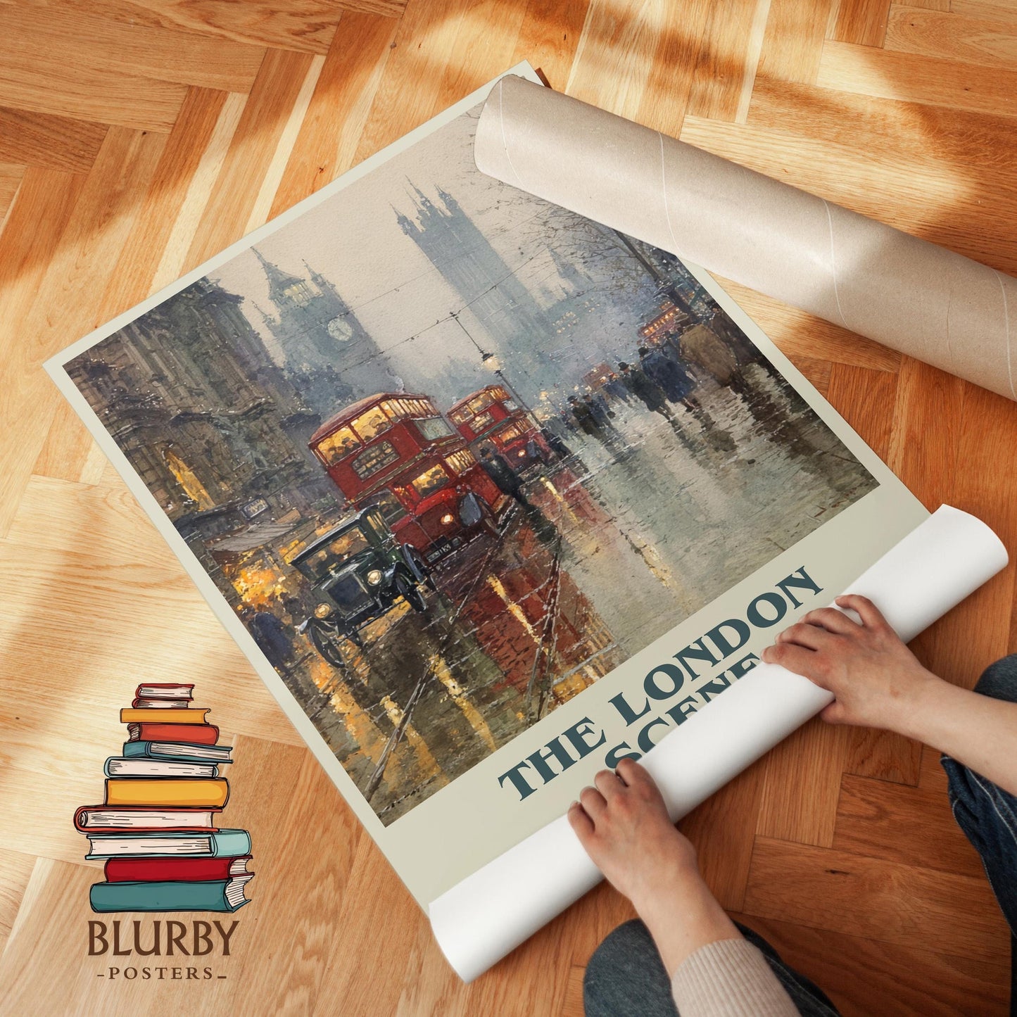 The London Scene book poster packaging – museum-quality print rolled in protective tube
