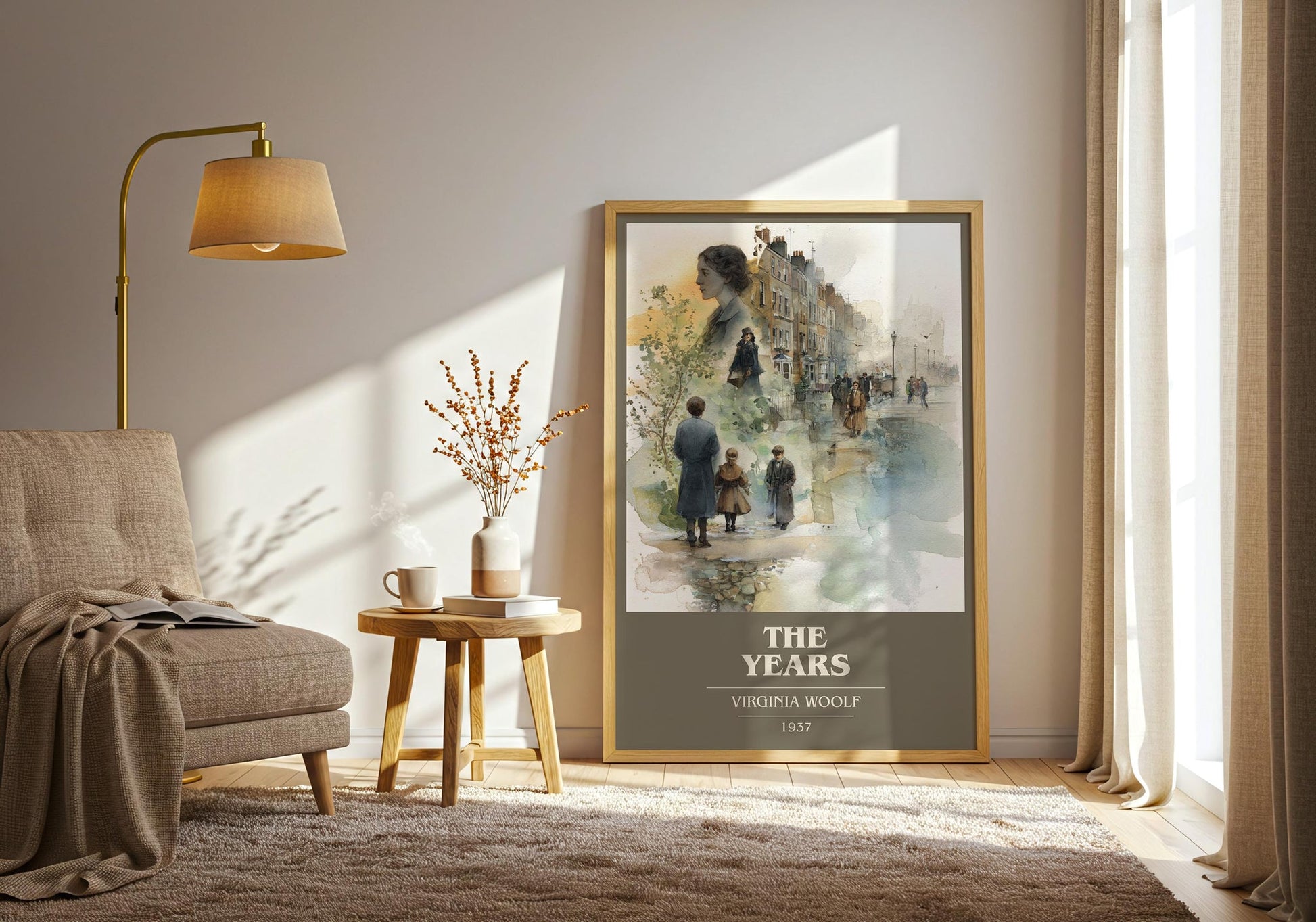 The Years book cover poster paired in gallery wall – literary art prints