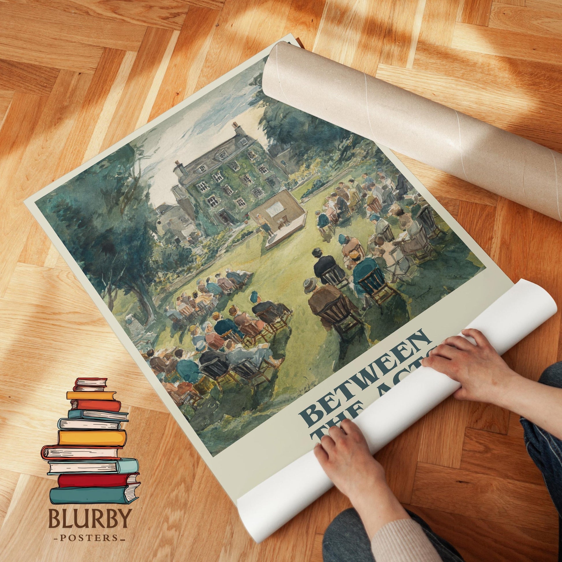 Between the Acts book poster packaging – museum-quality print rolled in protective tube