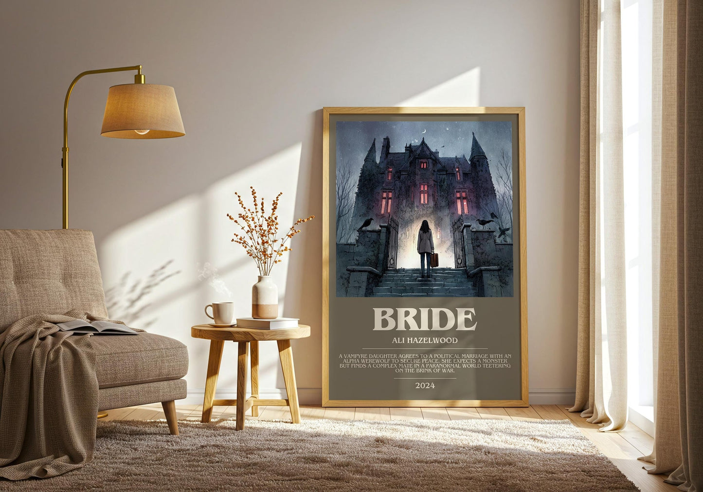 Bride bookish print on bookshelf – Ali Hazelwood fan gift