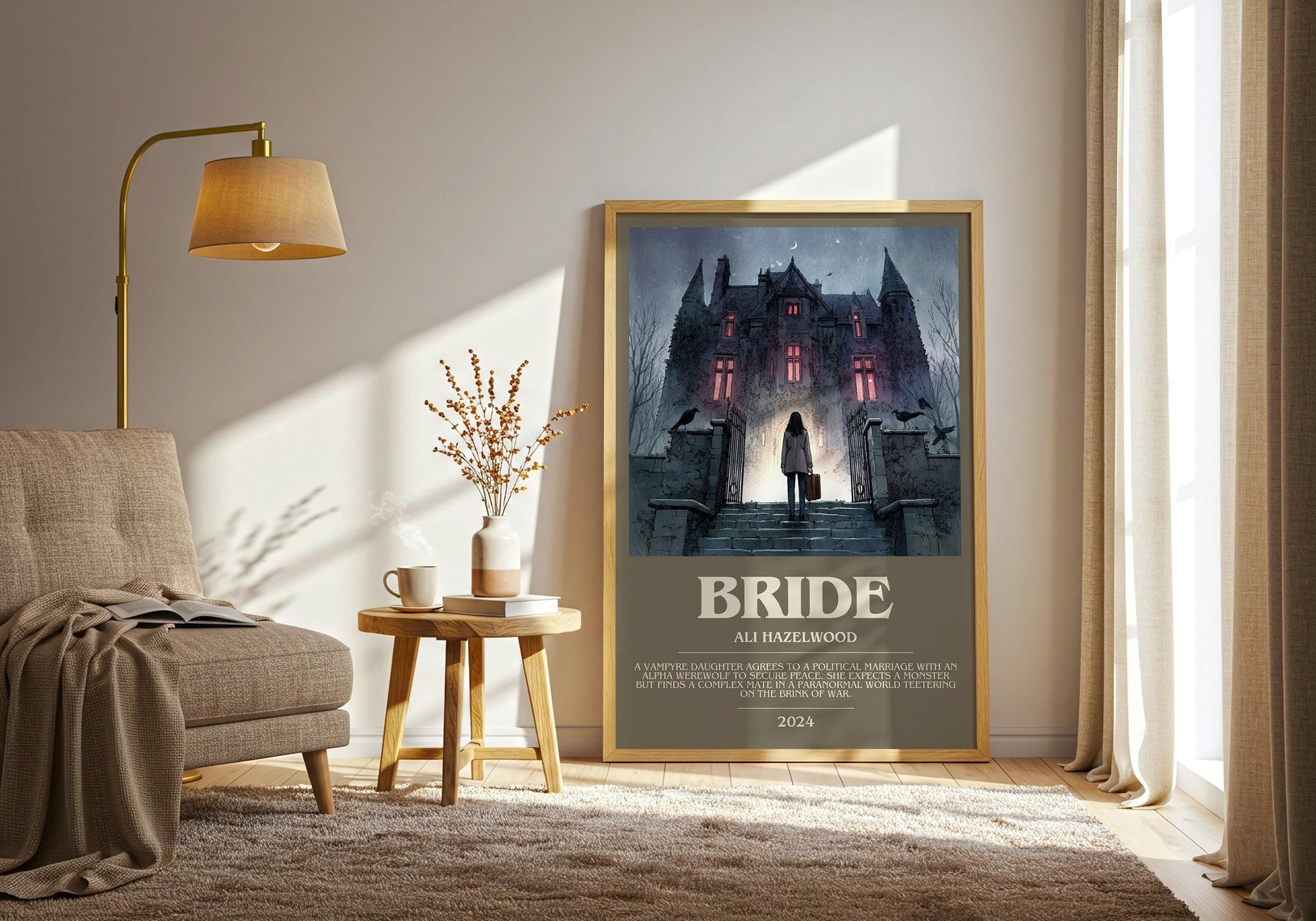 Bride bookish print on bookshelf – Ali Hazelwood fan gift