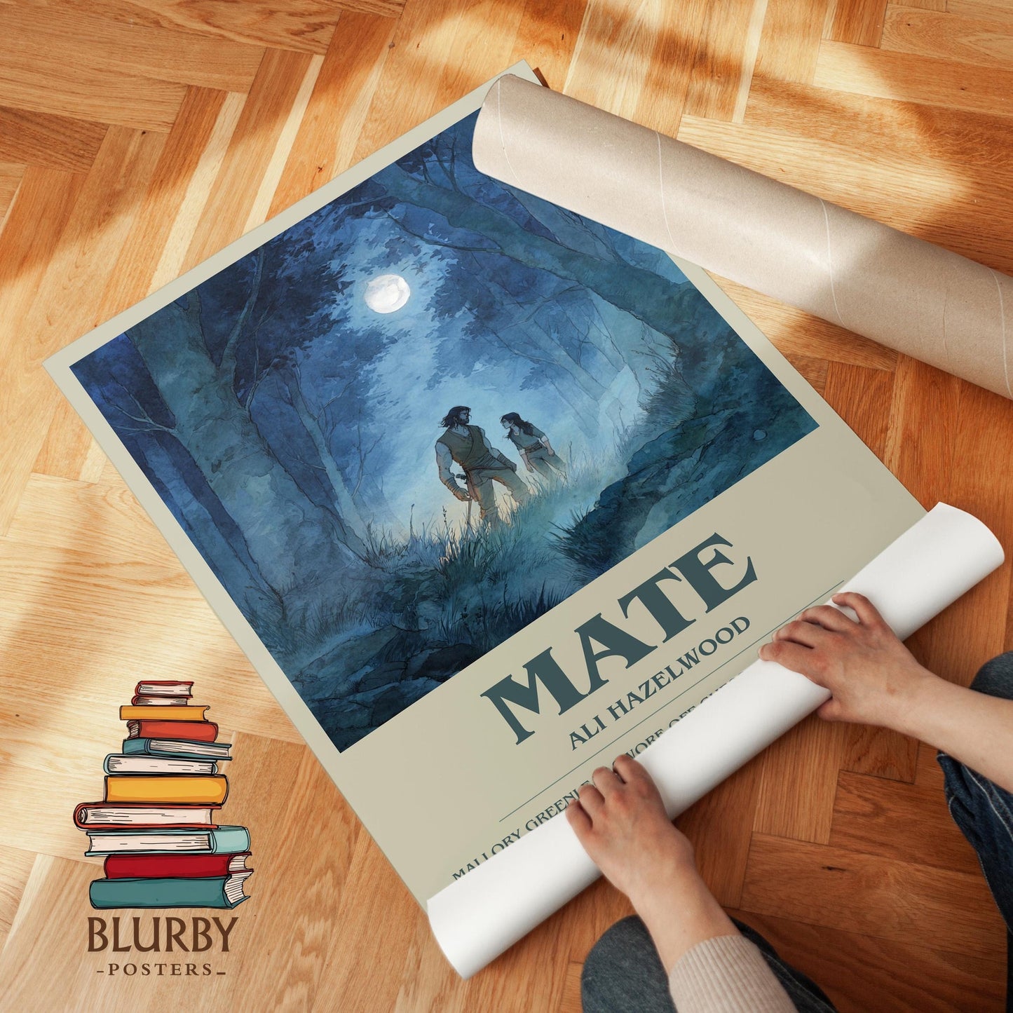 Mate book poster packaging – museum-quality print rolled in protective tube