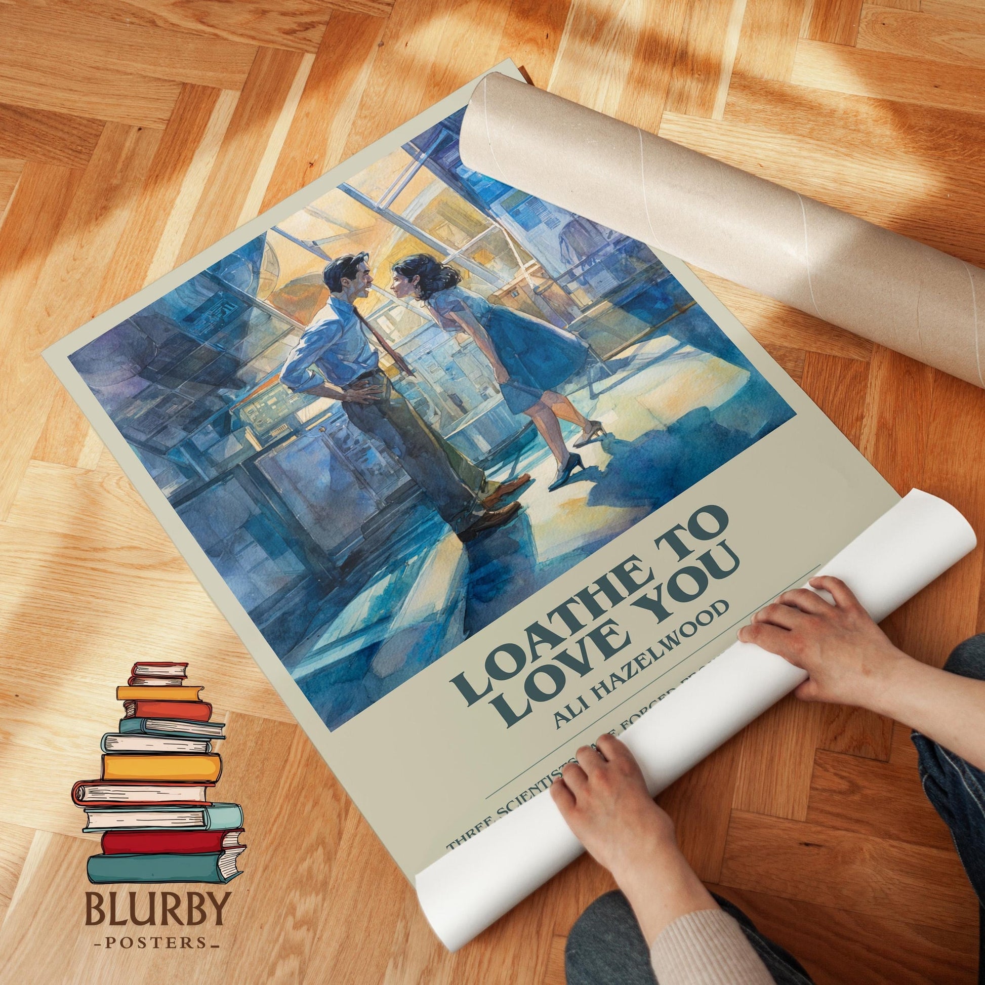Loathe to Love You book poster packaging – museum-quality print rolled in protective tube