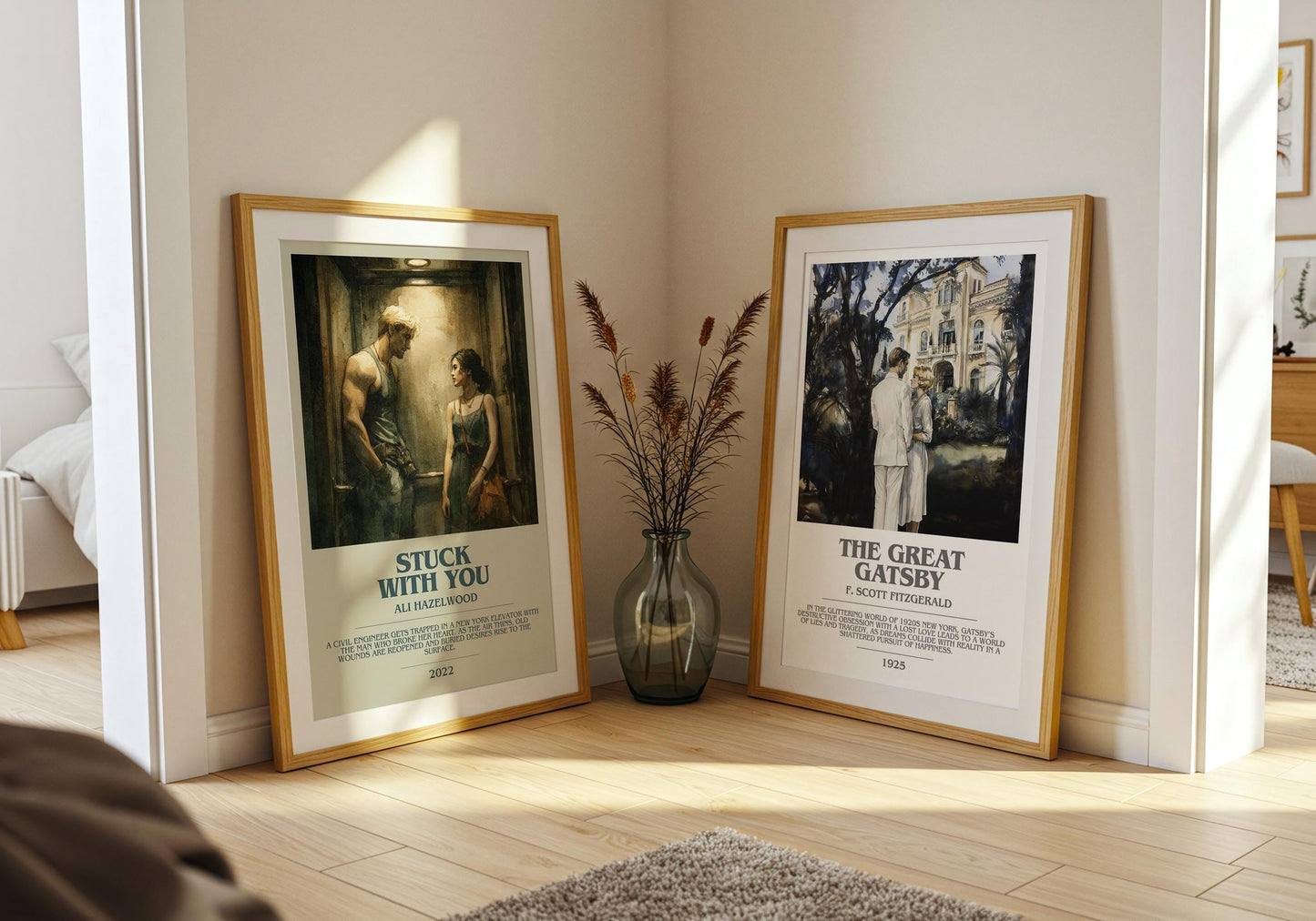 Stuck with You bookish poster paired in gallery wall – literary art prints