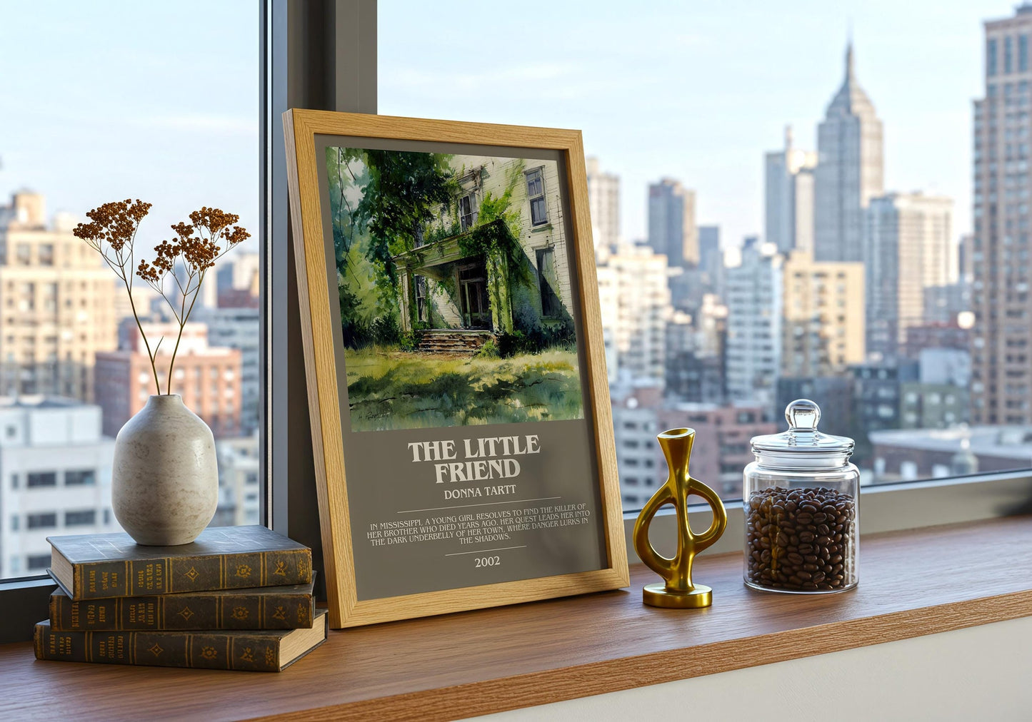 The Little Friend bookish book poster framed on wall – classic literature wall art