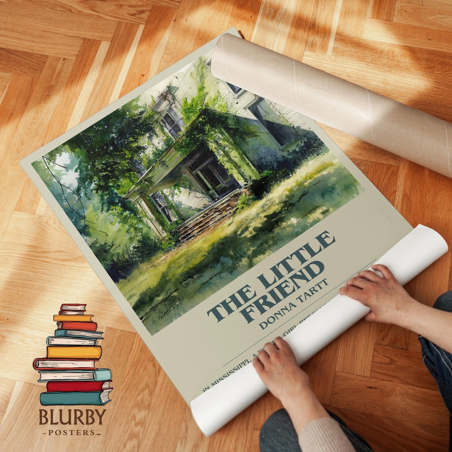 The Little Friend book poster packaging – museum-quality print rolled in protective tube