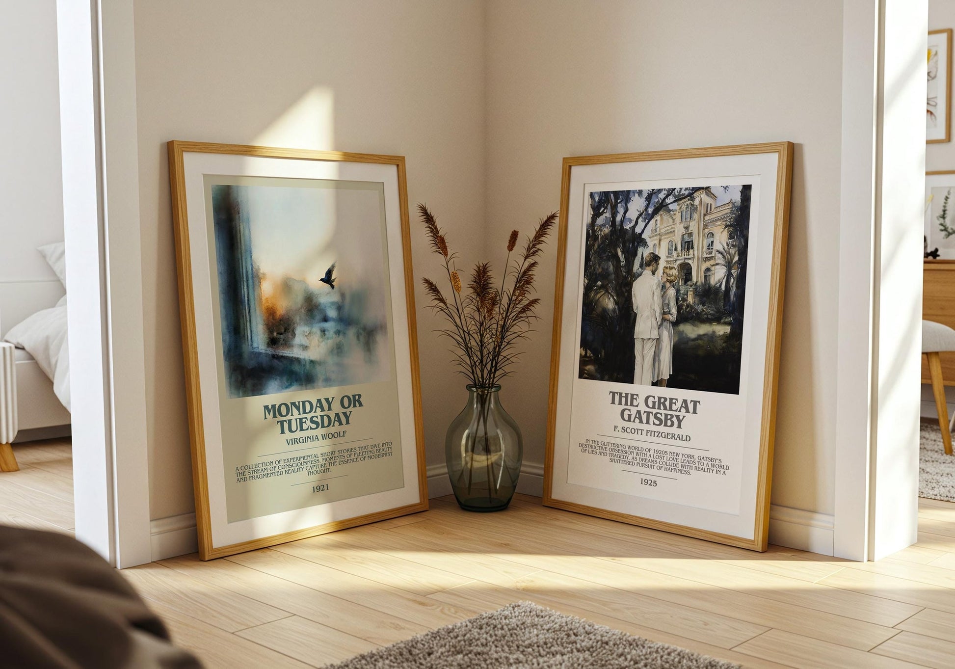 Monday Or Tuesday bookish poster paired in gallery wall – literary art prints