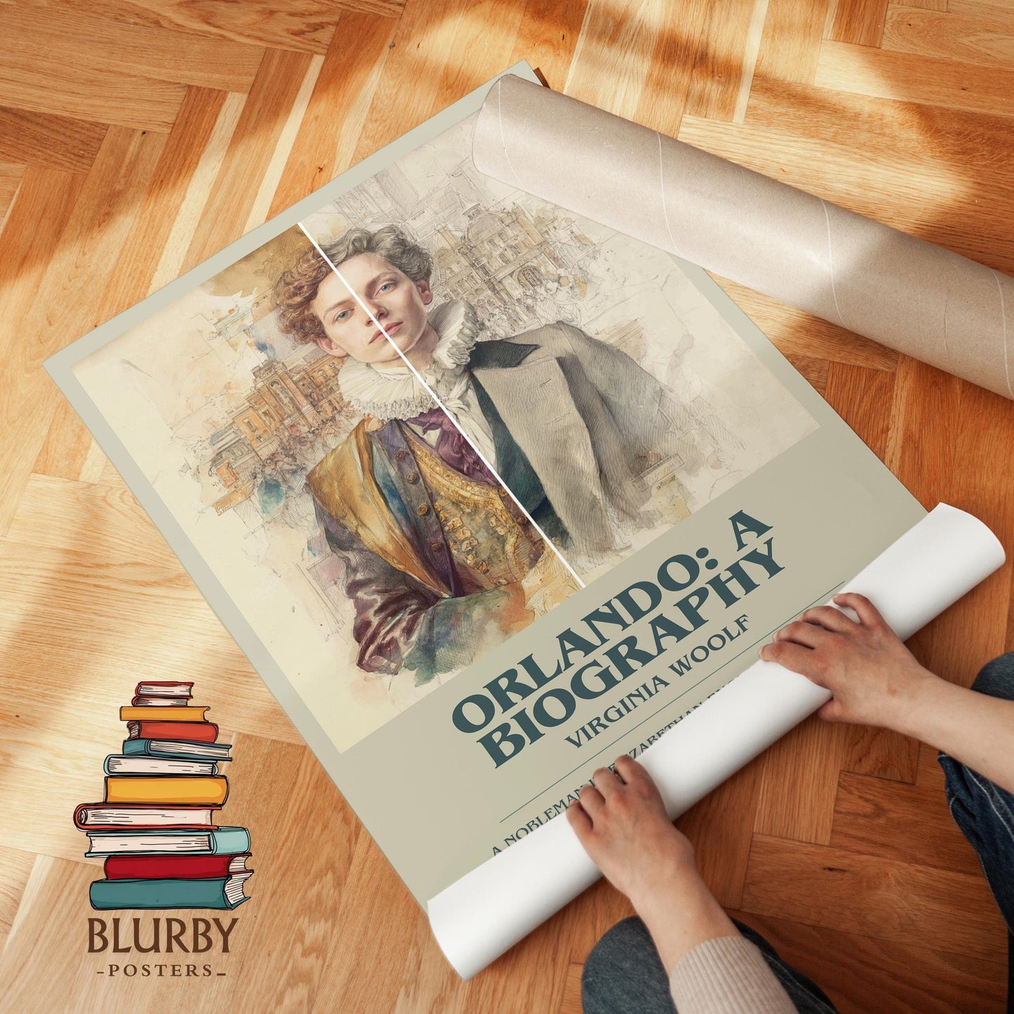 Orlando: A Biography book poster packaging – museum-quality print rolled in protective tube