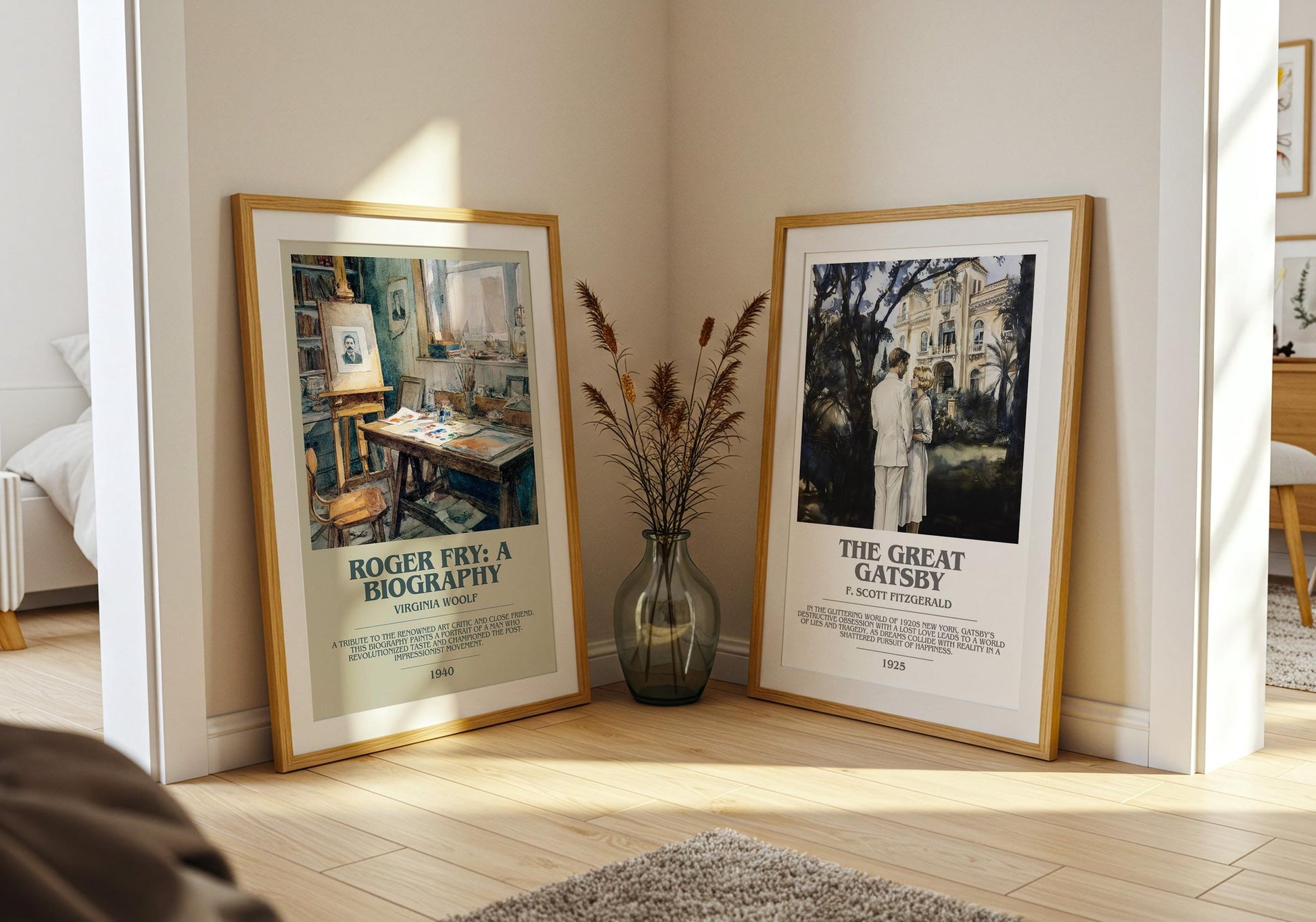Roger Fry: A Biography bookish poster paired in gallery wall – literary art prints