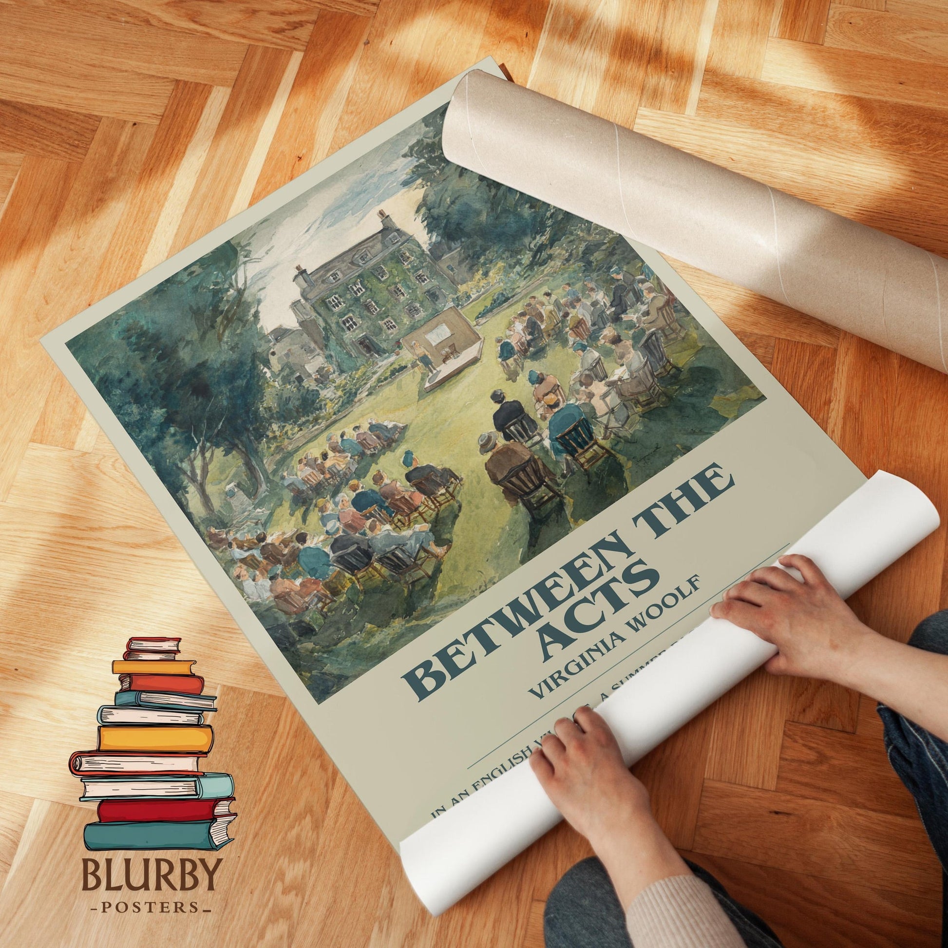 Between the Acts book poster packaging – museum-quality print rolled in protective tube