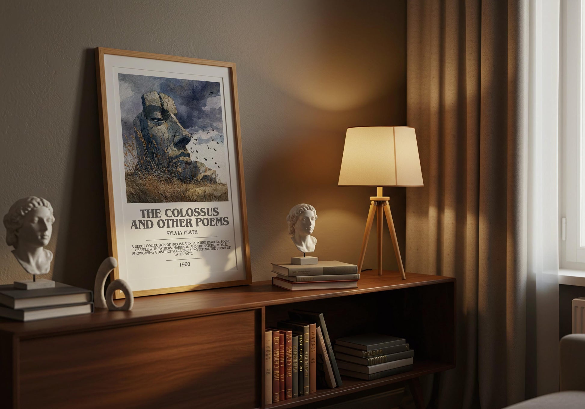 The Colossus and Other Poems by Sylvia Plath | Book Poster | Literary Art Gift For Book Lover | Novel Inspired Wall Art