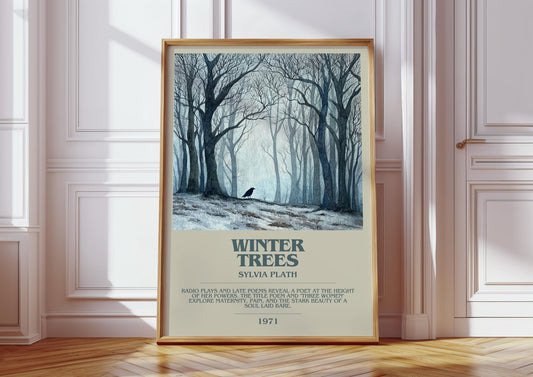 Winter Trees by Sylvia Plath | Book Poster | Literary Art Gift For Book Lover | Novel Inspired Wall Art | Free Delivery