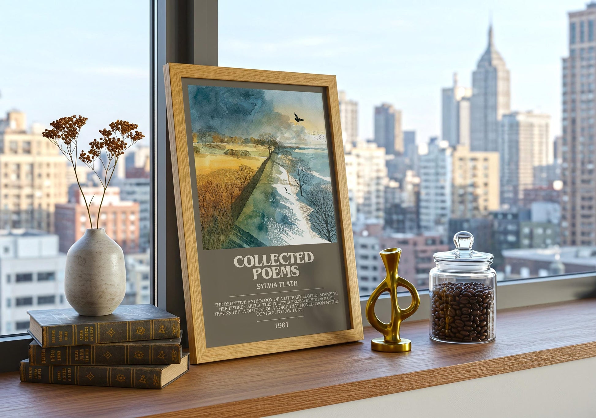 The Collected Poems bookish book poster framed on wall – historical fiction wall art