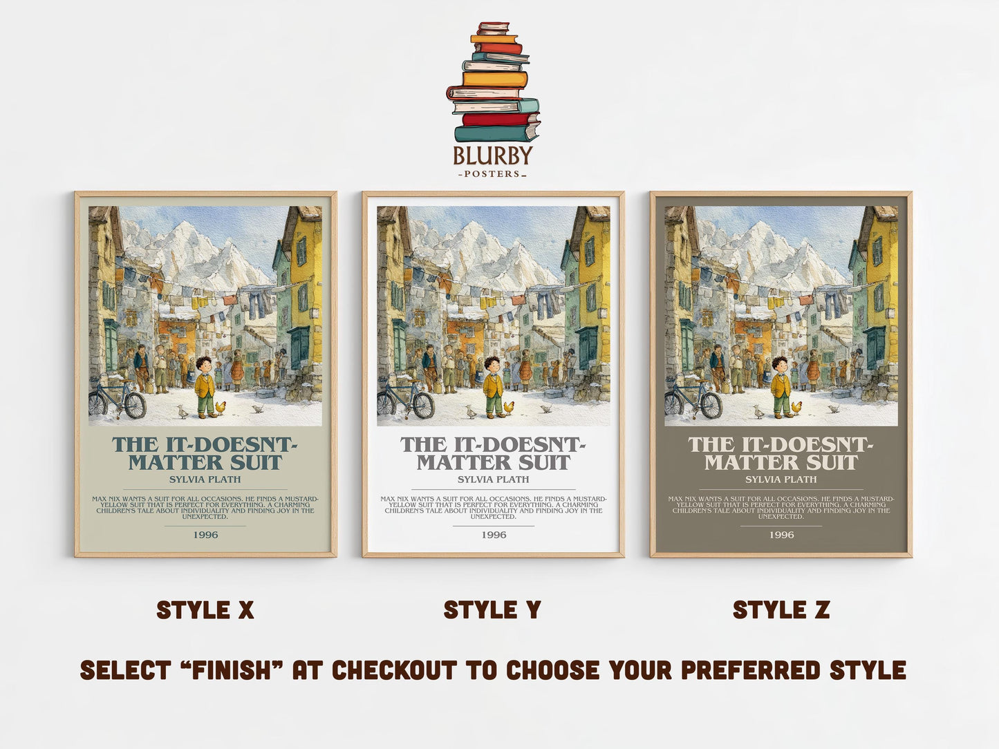 The It-Doesn't-Matter Suit by Sylvia Plath | Book Poster | Literary Art Gift For Book Lover | Novel Inspired Wall Art | Free Delivery