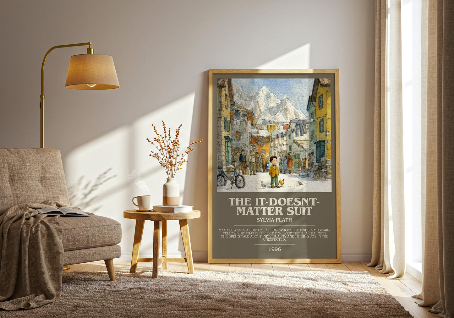 The It-Doesn't-Matter Suit by Sylvia Plath | Book Poster | Literary Art Gift For Book Lover | Novel Inspired Wall Art | Free Delivery