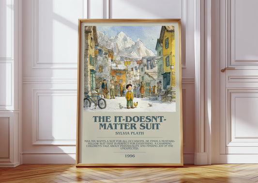 The It-Doesn't-Matter Suit by Sylvia Plath | Book Poster | Literary Art Gift For Book Lover | Novel Inspired Wall Art | Free Delivery
