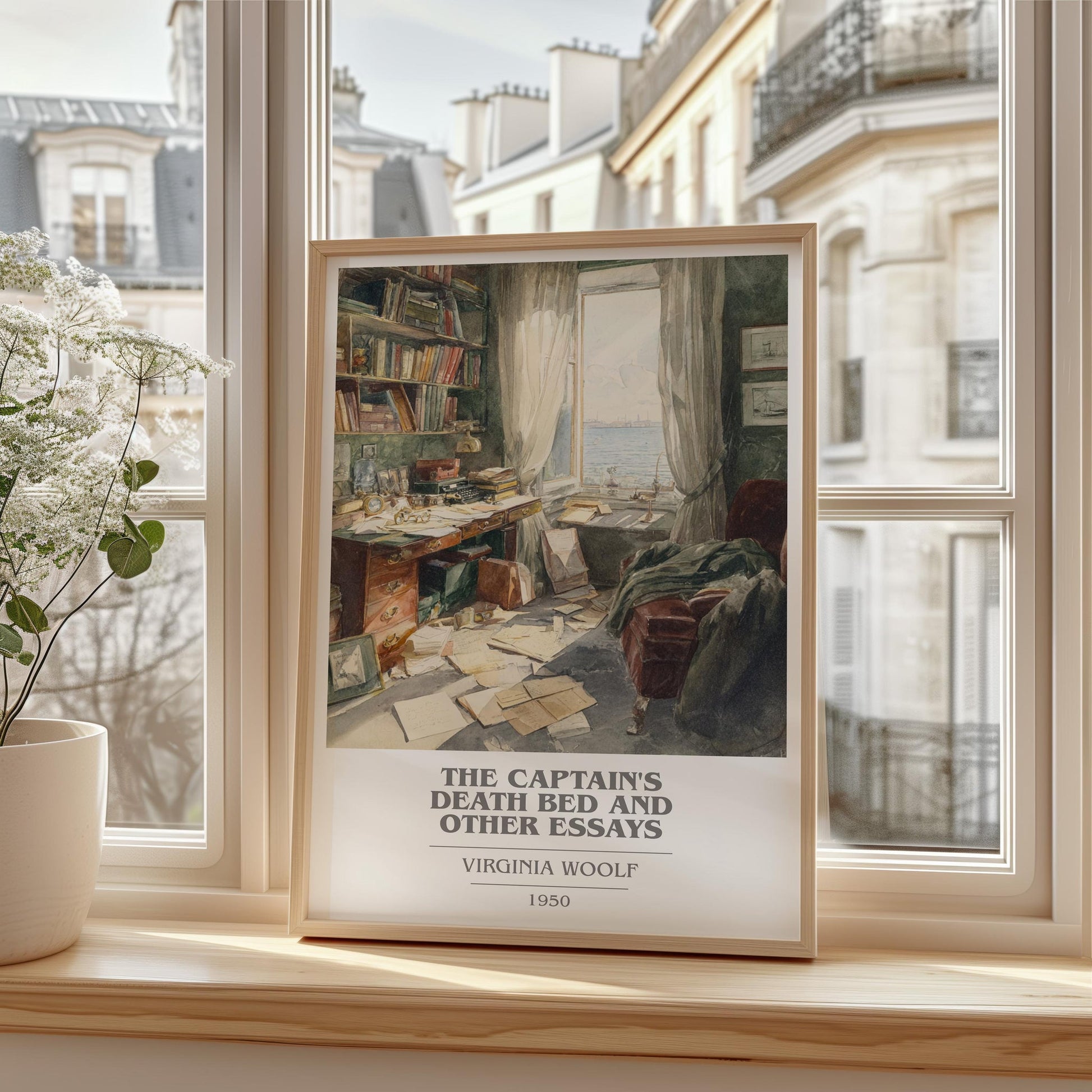 The Captain's Death Bed, and Other Essays book cover poster colour and style options – Virginia Woolf book art
