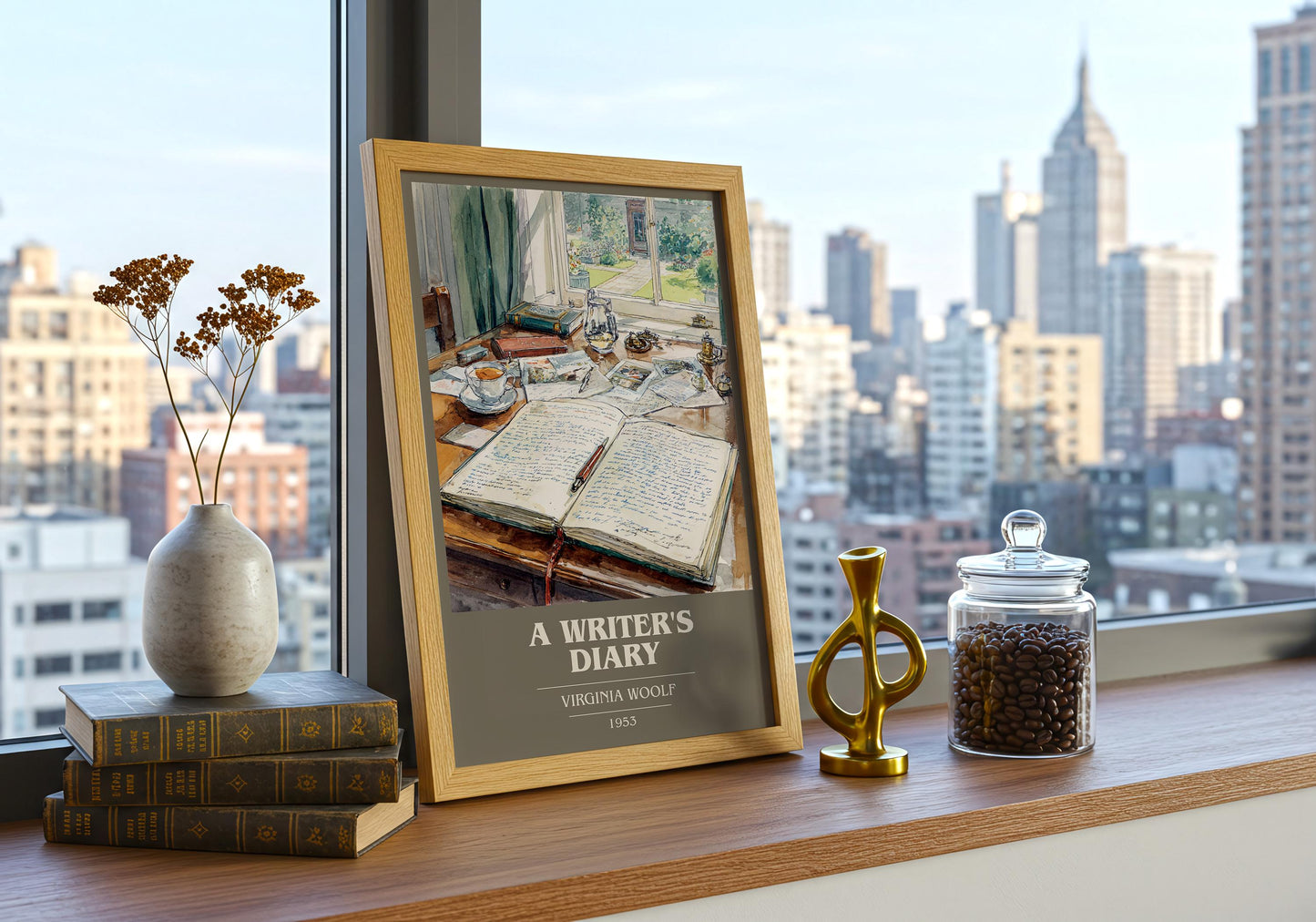 A Writer's Diary by Virginia Woolf | Book Poster | Literary Art Gift For Book Lover | Novel Inspired Wall Art