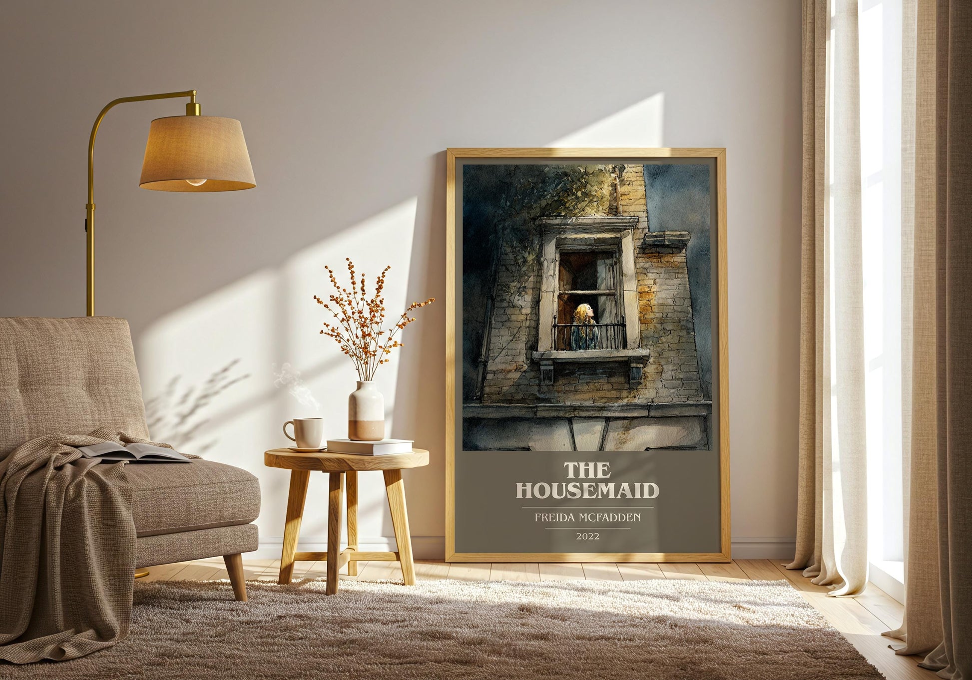 The Housemaid book cover book poster framed on wall – non fiction wall art