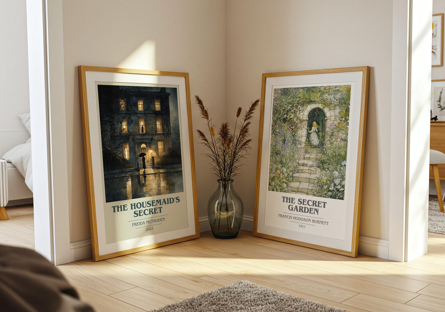 The Housemaid's Secret book cover poster paired in gallery wall – literary art prints